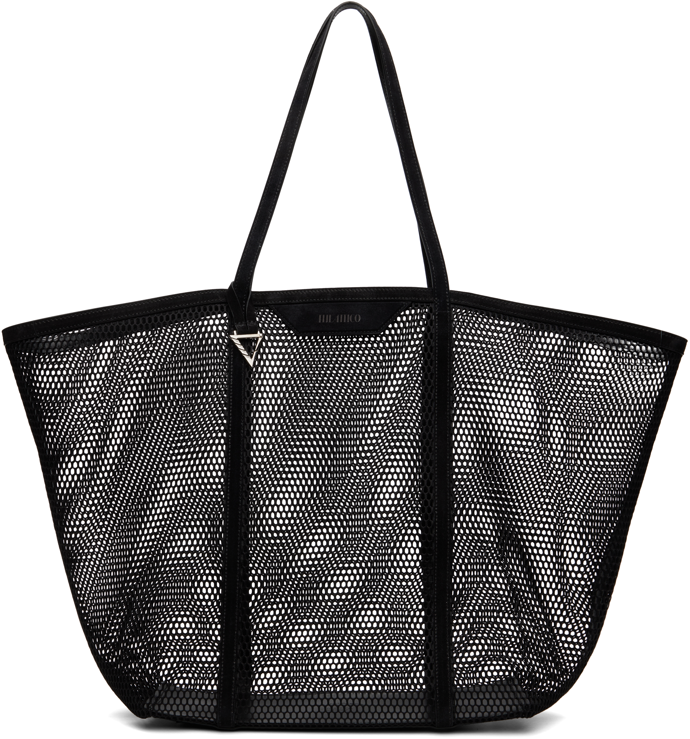 【関税込み】The Attico ブラック Via del Mare トートバッグ The Attico: Black Via del Mare Tote | SSENSE