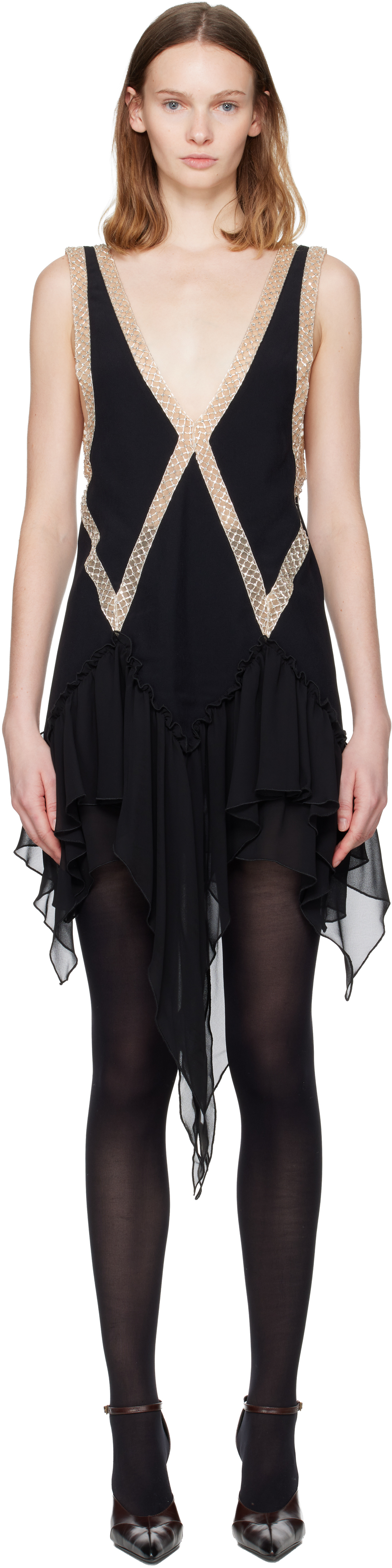 attico beaded dress Annie's Ibiza x Clio Peppiatt Midnight Dress