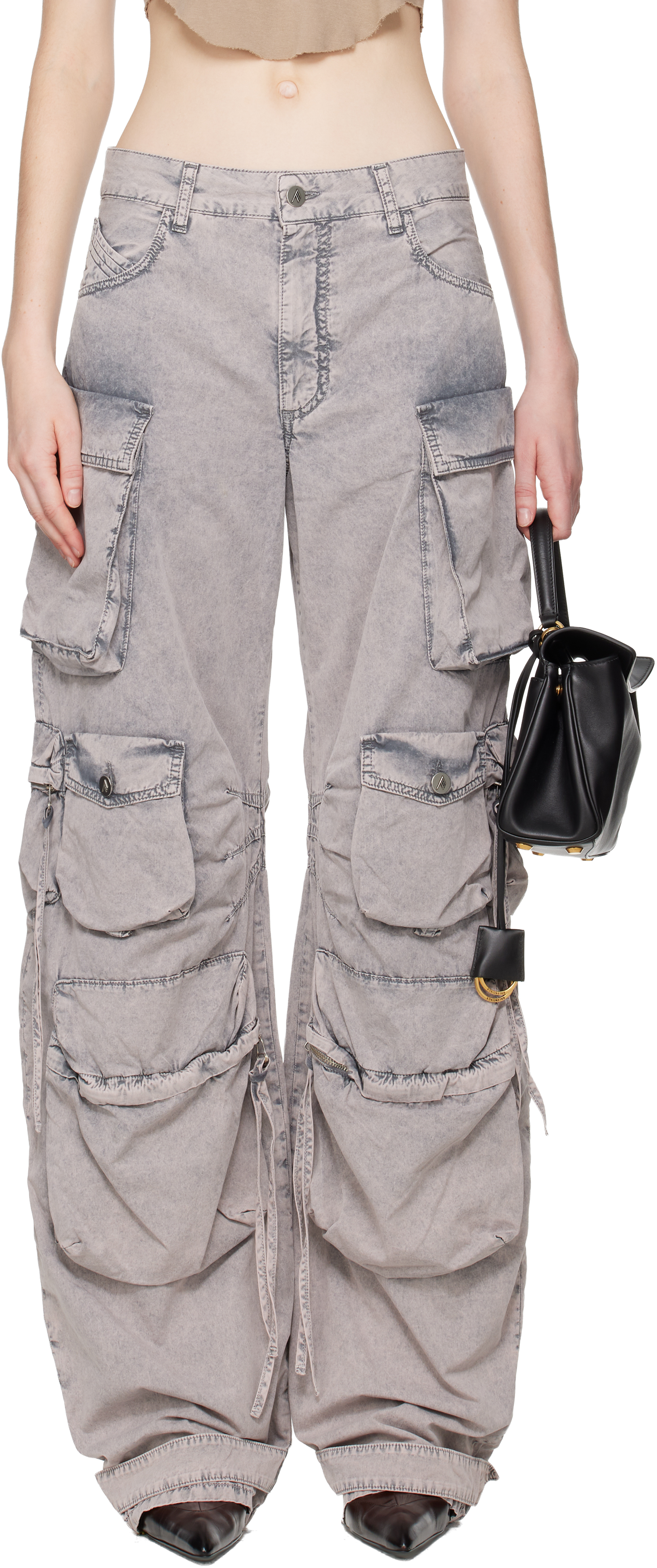 Attico Gray Fern Jeans In Gray