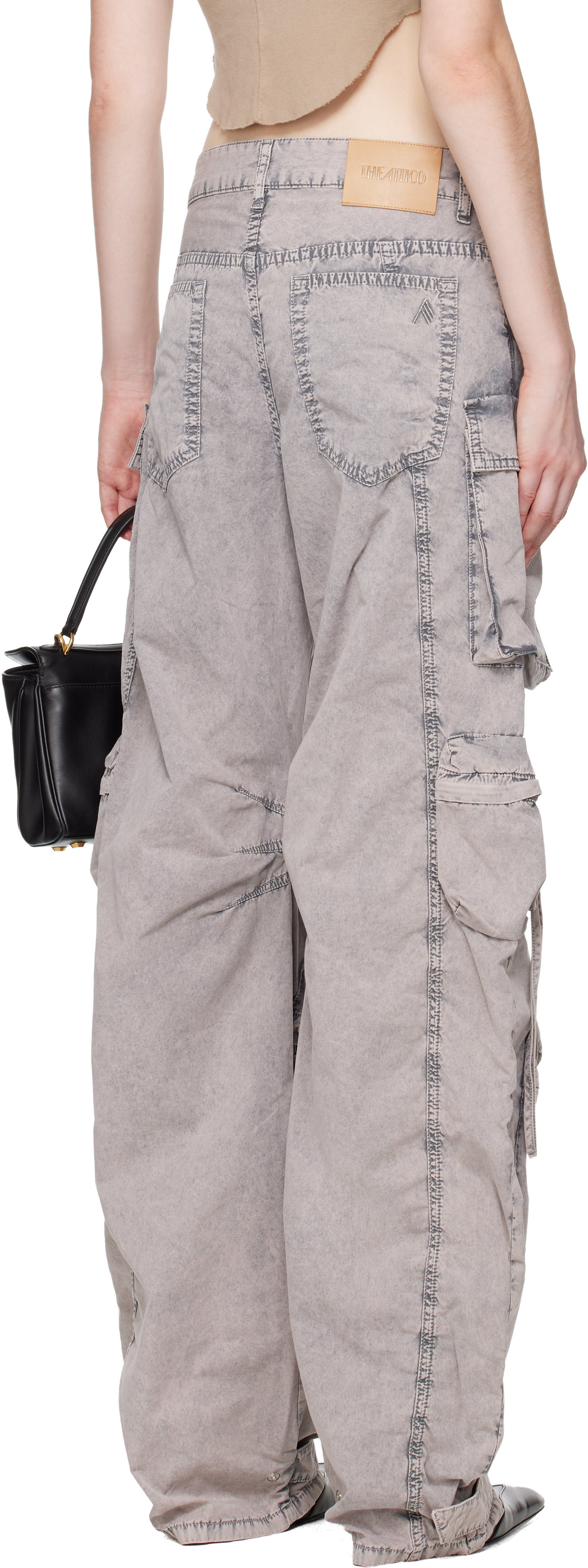 Attico Gray Fern Jeans In Gray