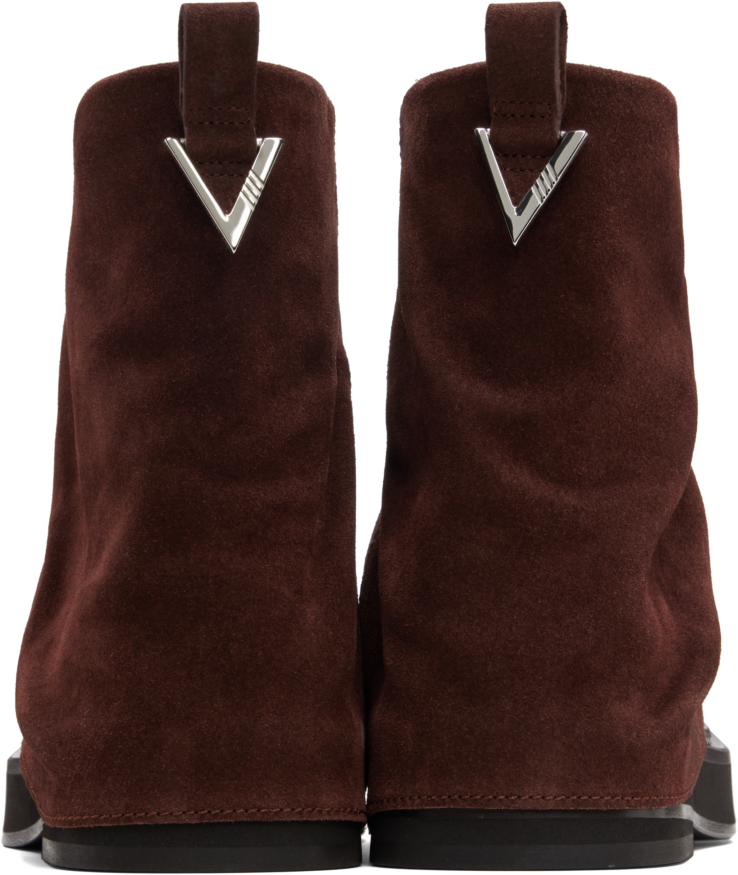 Attico Brown Mini Robin Combat Boots In Multi