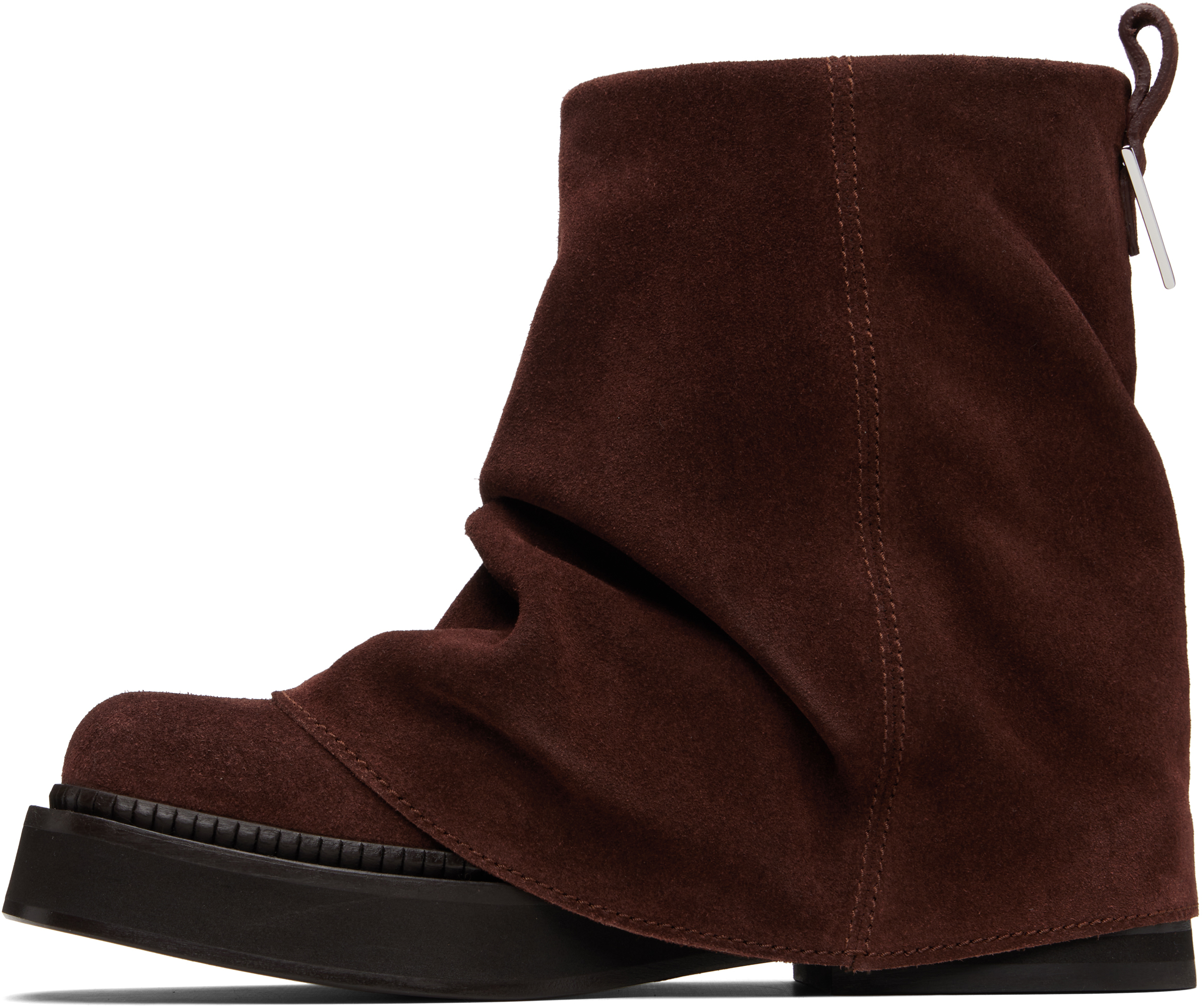 Attico Brown Mini Robin Combat Boots In Multi