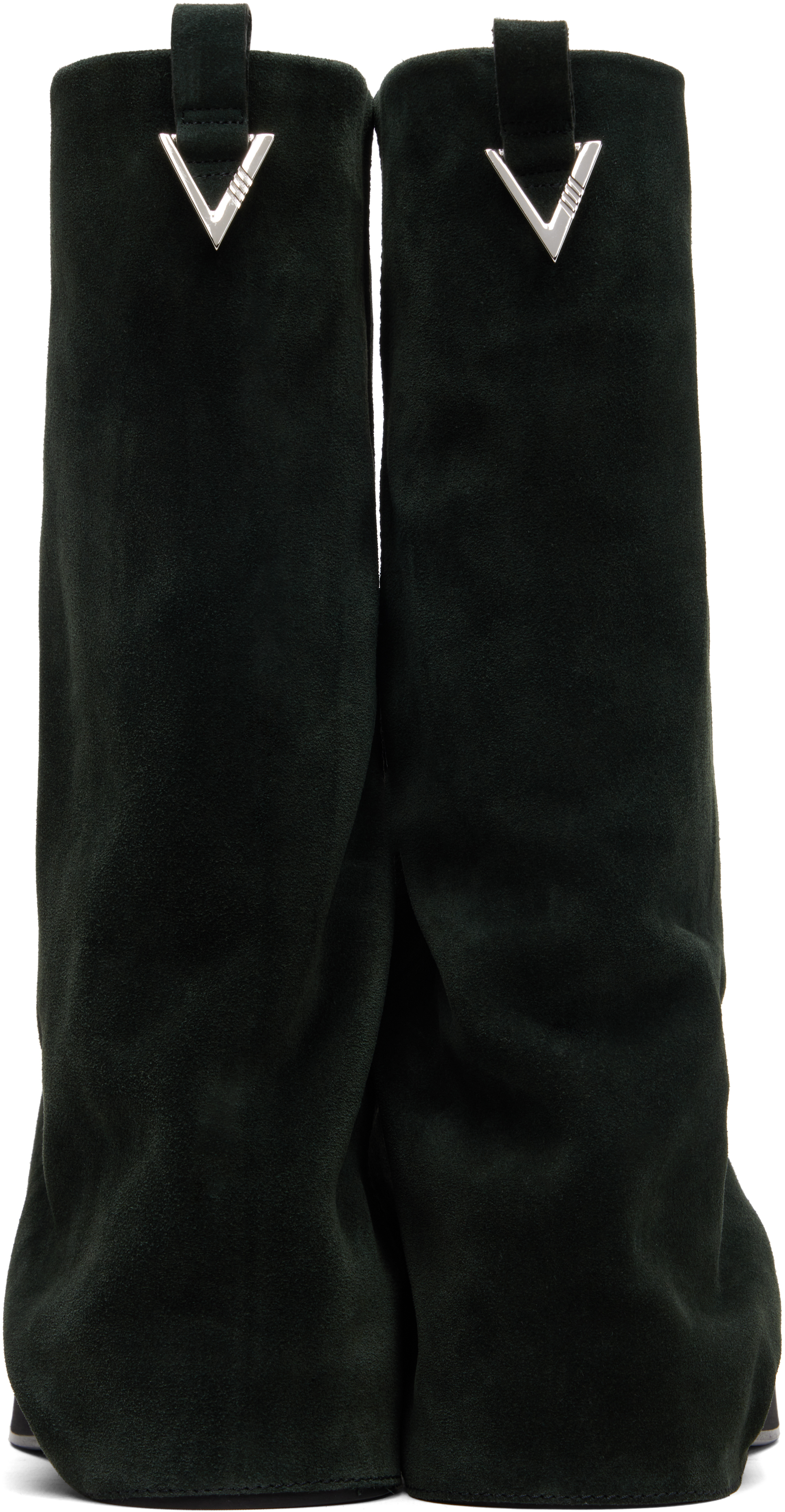 Attico Green Robin Combat Boots In Green