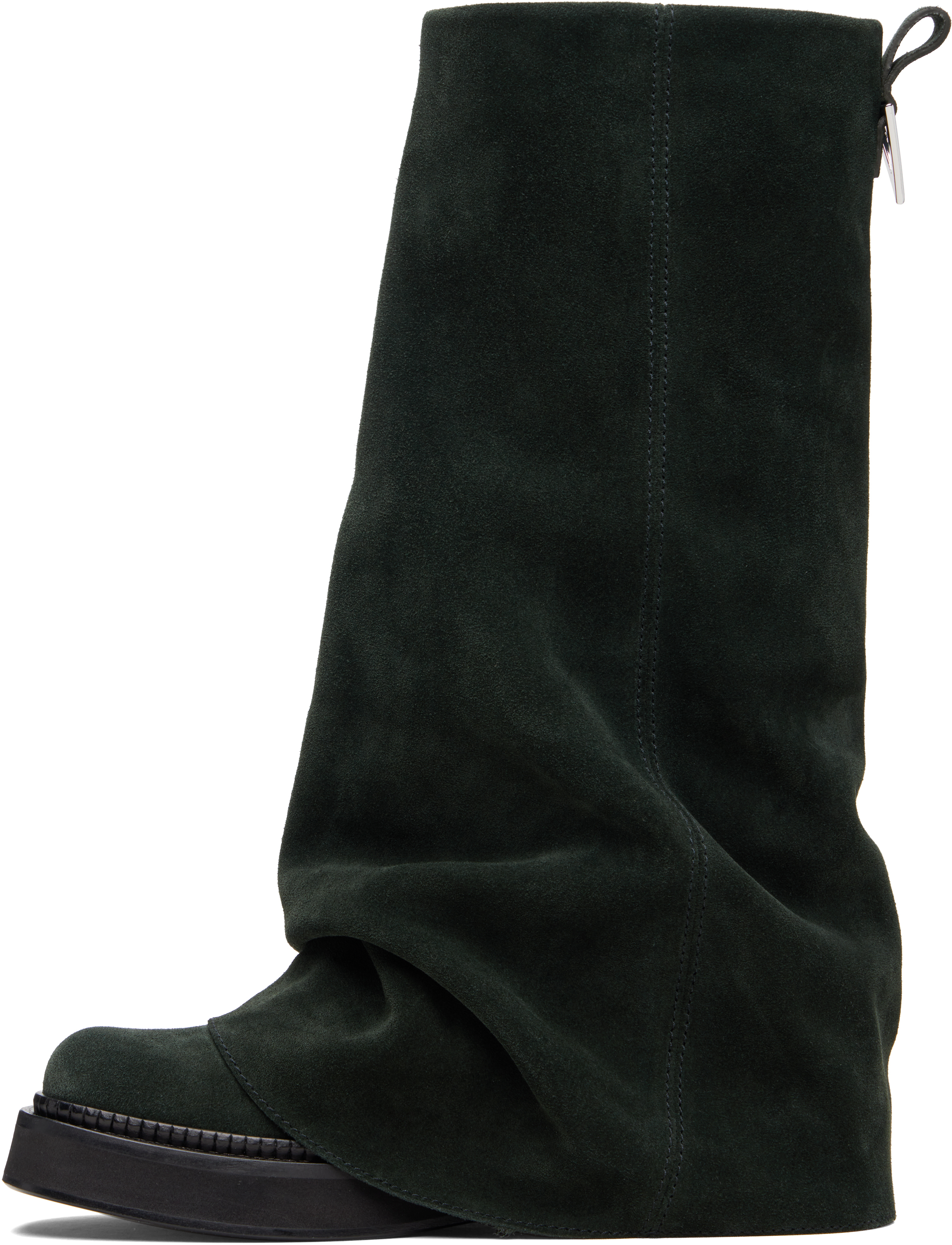 Attico Green Robin Combat Boots In Green