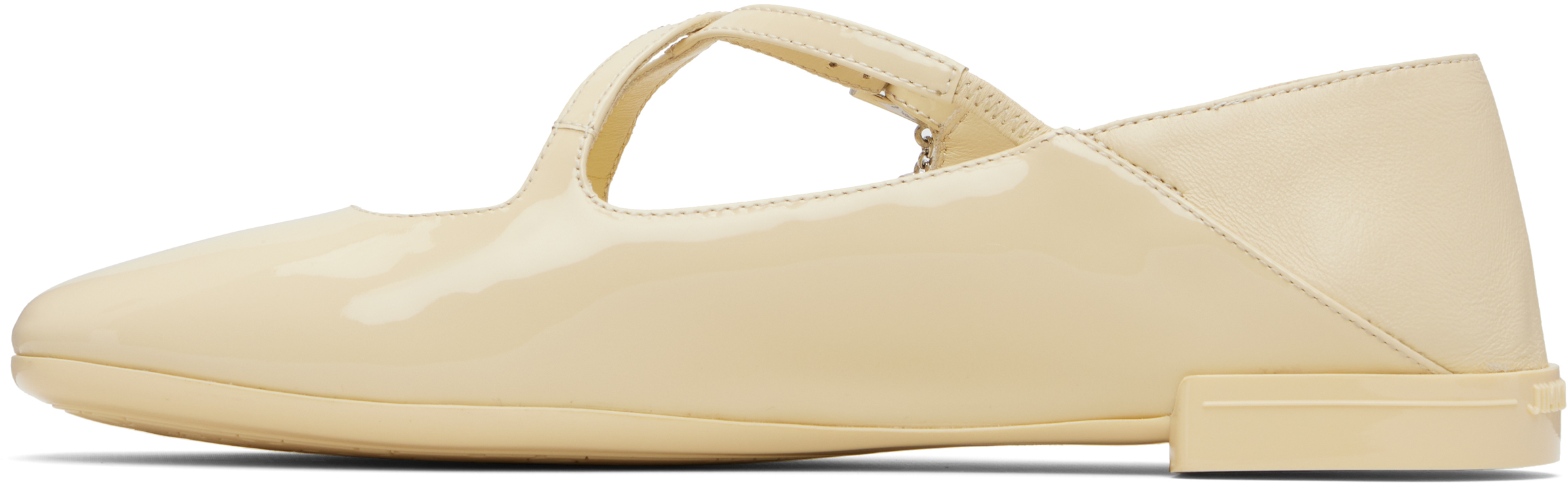 Jimmy Choo Off-white Eleri Ballerina Flats In Yellow