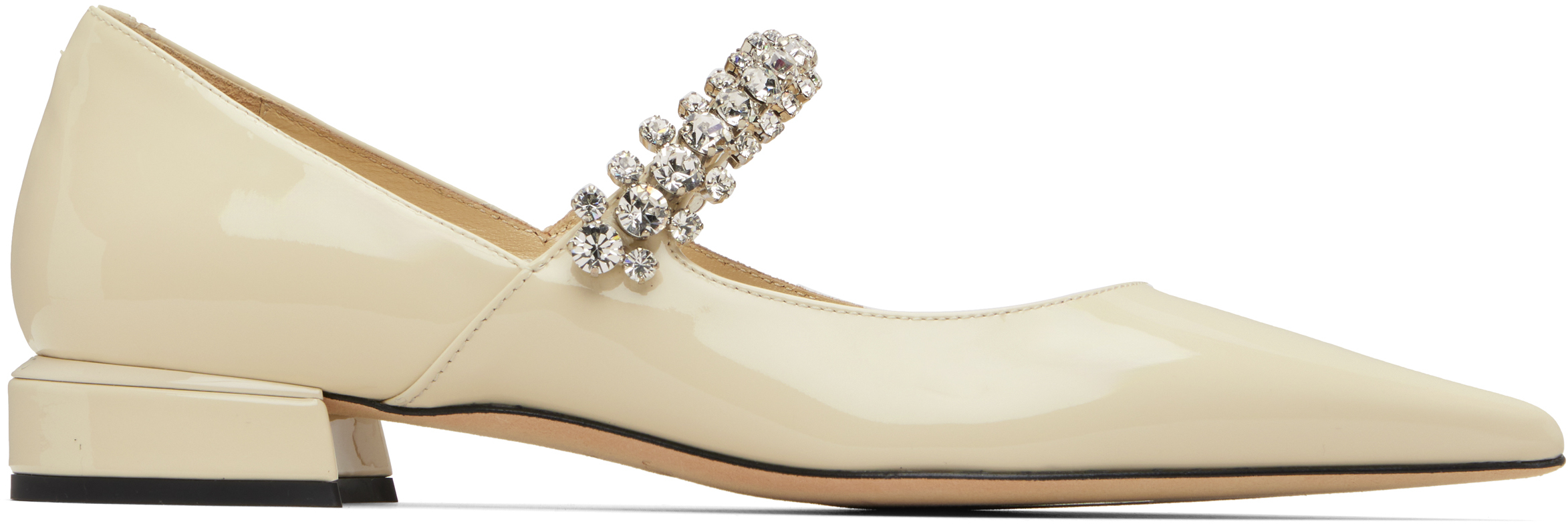 Jimmy Choo Off-white Bing Ballerina Flats In Animal Print