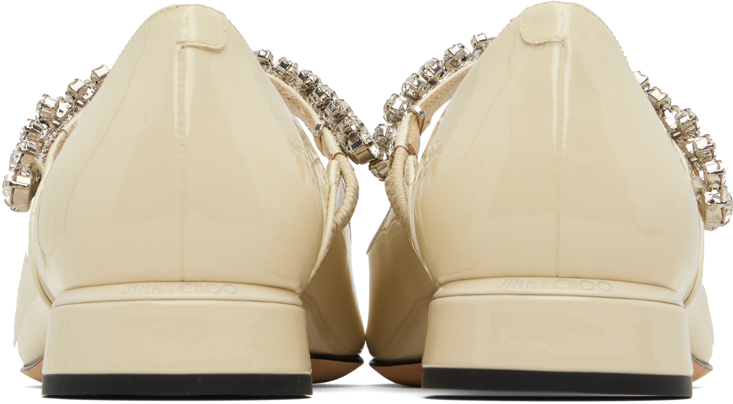 Jimmy Choo Off-white Bing Ballerina Flats In Animal Print