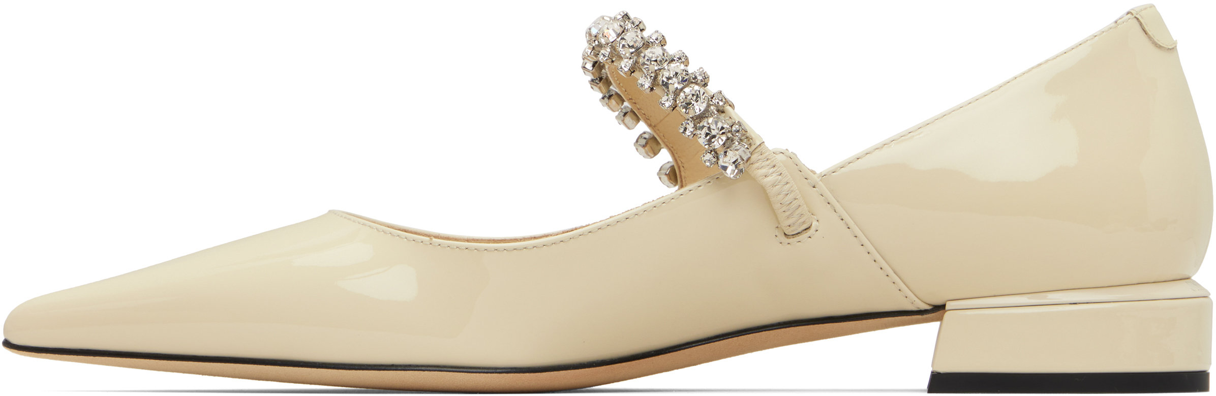 Jimmy Choo Off-white Bing Ballerina Flats In Animal Print