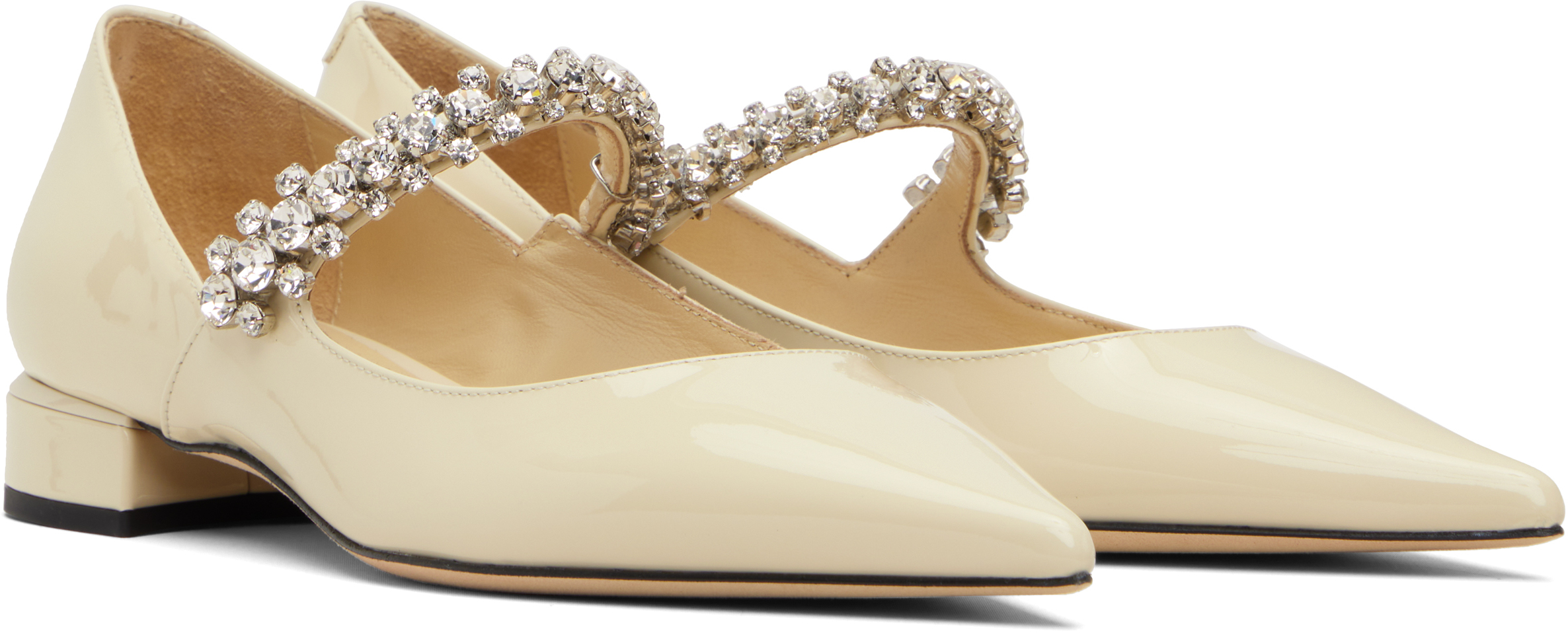 Jimmy Choo Off-white Bing Ballerina Flats In Animal Print