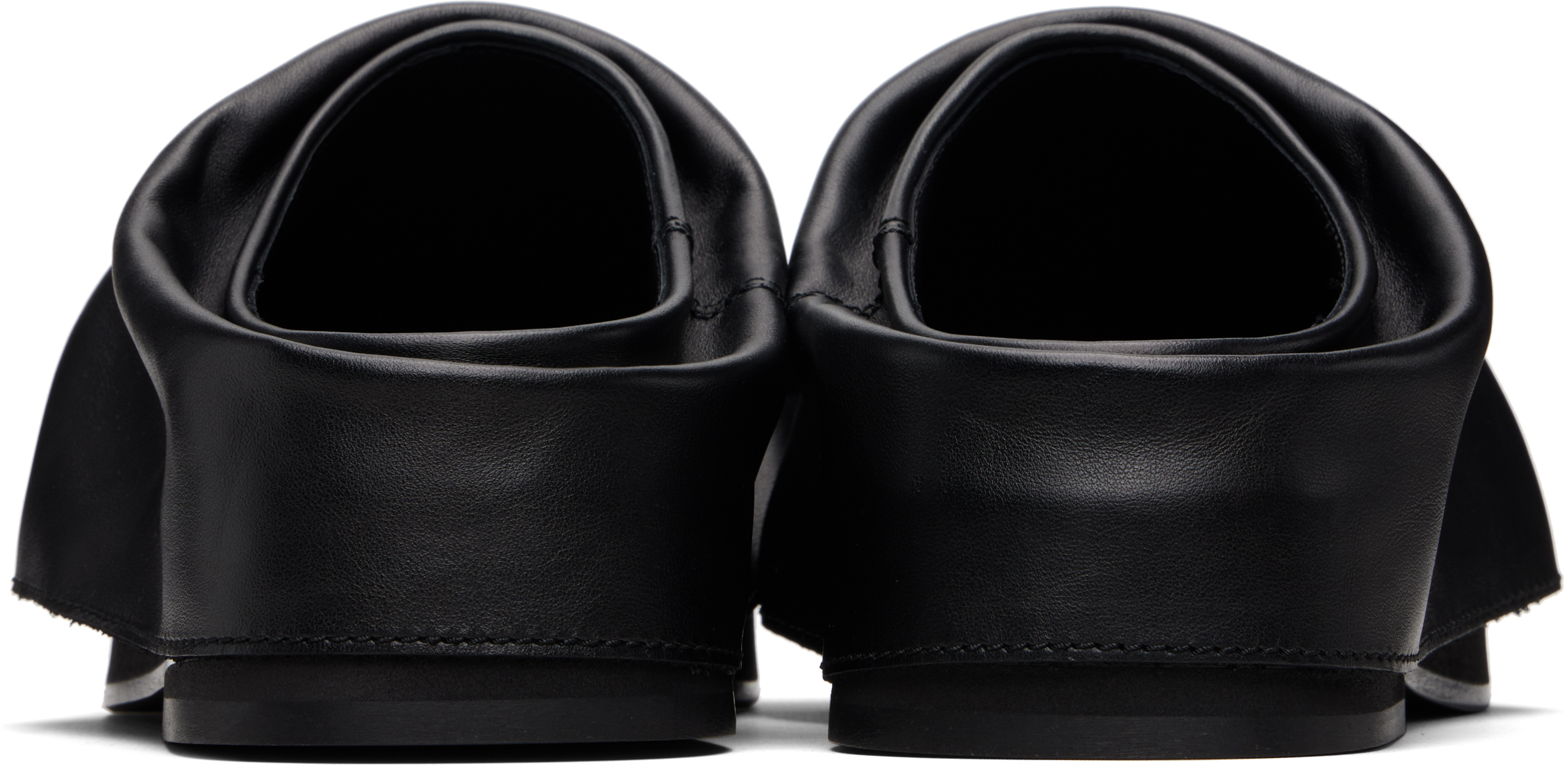 Attico Black Robin Sabot Loafers In Black