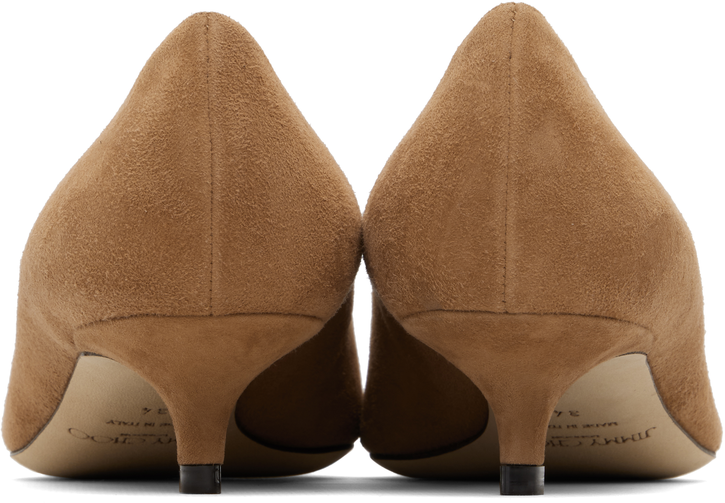 Jimmy Choo Beige Amelia Heels In Brown