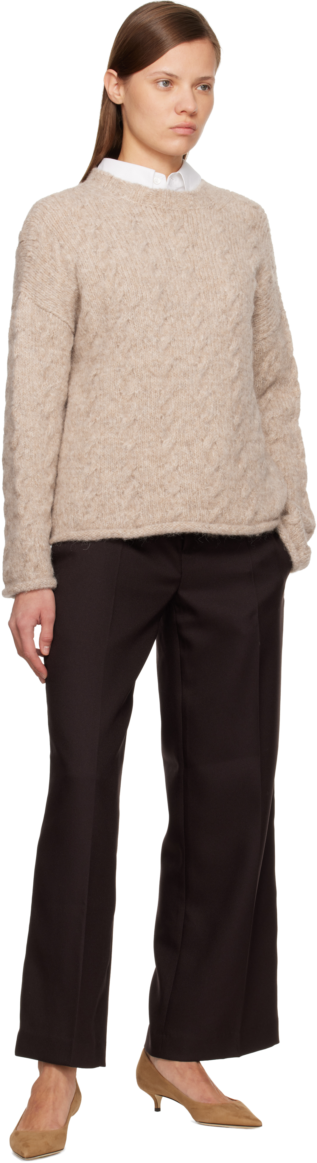 Jimmy Choo Beige Amelia Heels In Brown