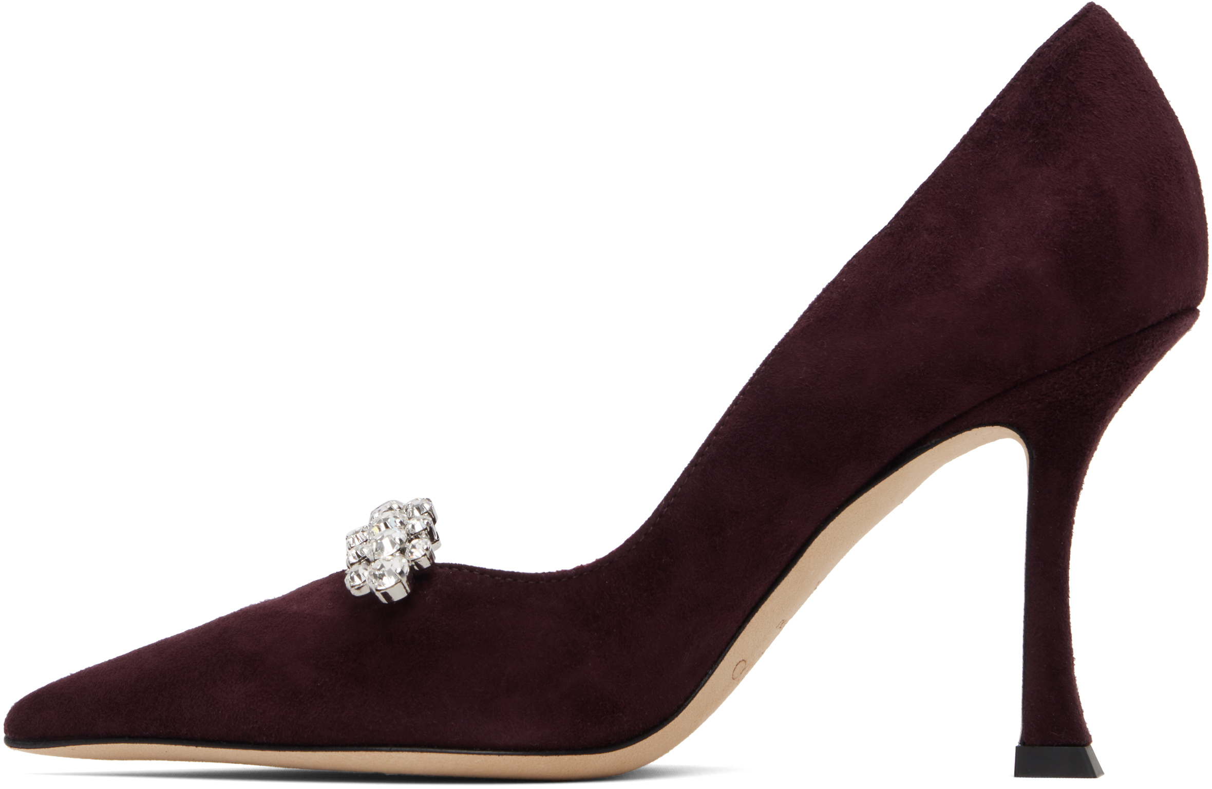 Jimmy Choo Burgundy Belinda 90 Heels In Multi