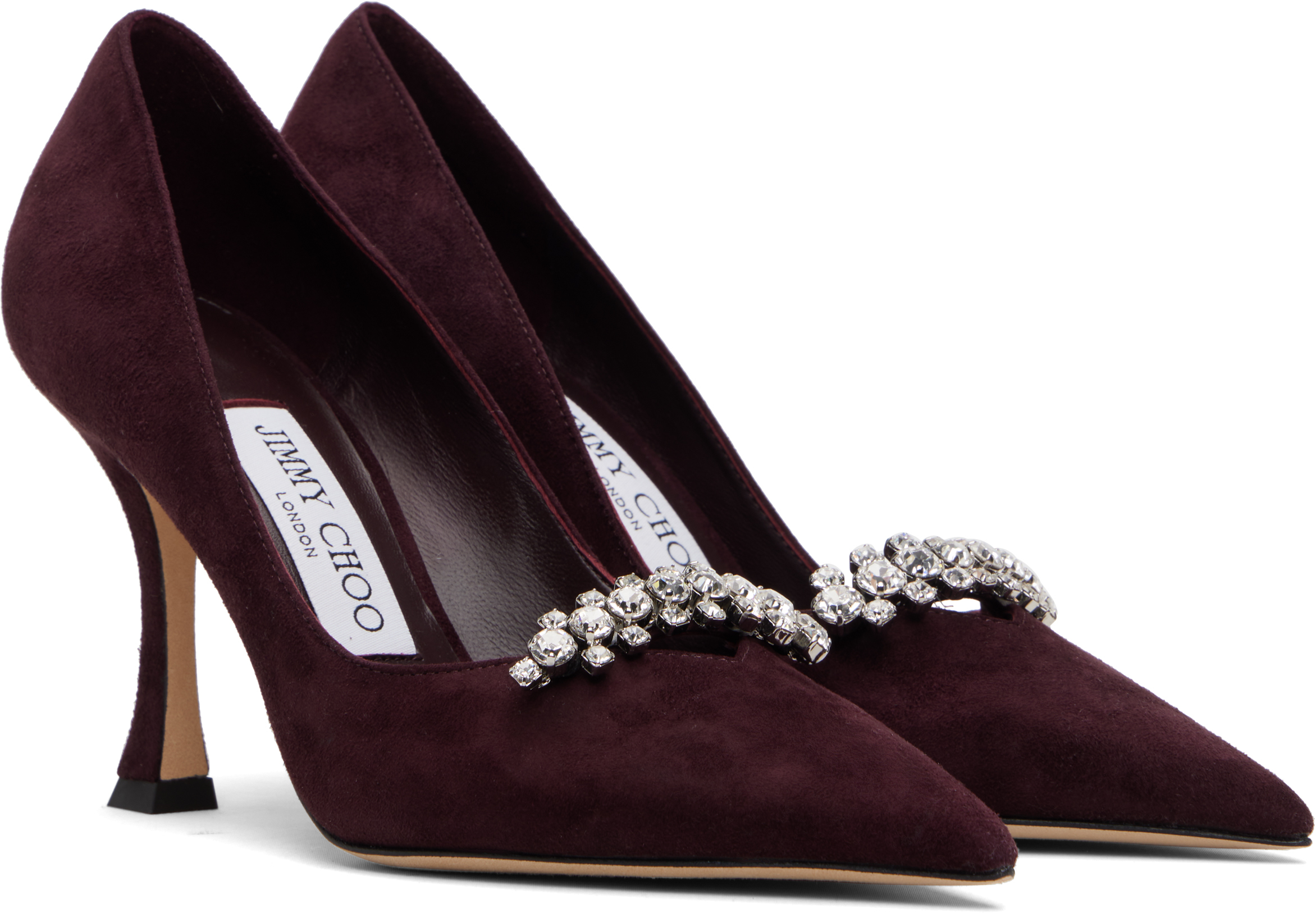 Jimmy Choo Burgundy Belinda 90 Heels In Multi