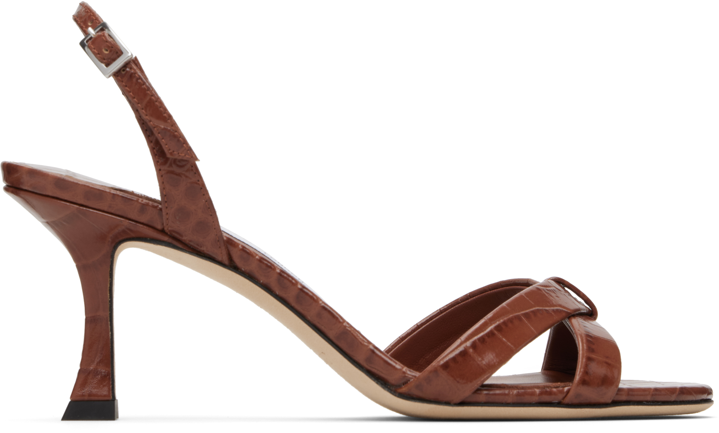 Jimmy Choo Tan Elsy 70 Heeled Sandals In Brown