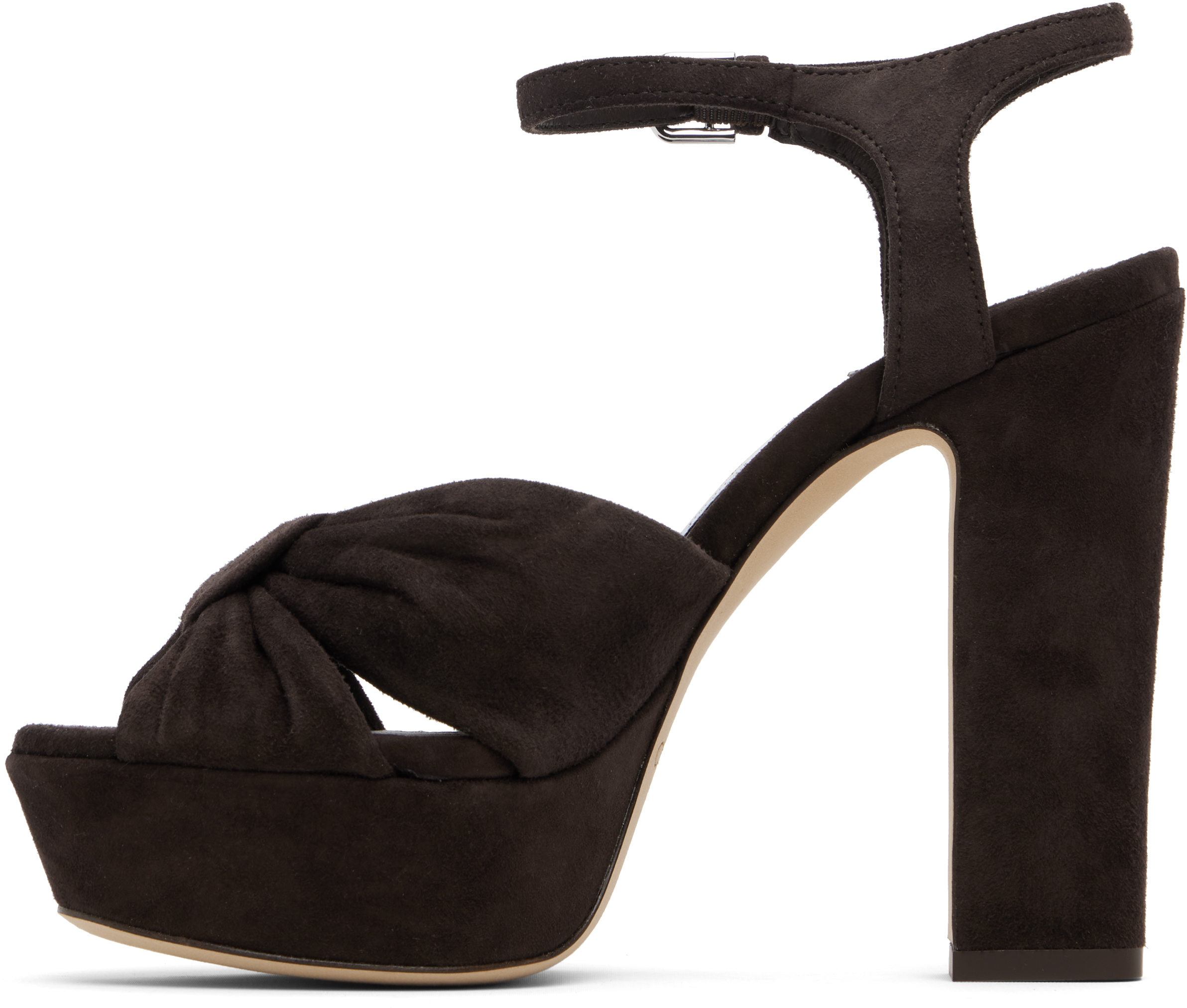 Jimmy Choo Brown Heloise 120 Heeled Sandals In Brown