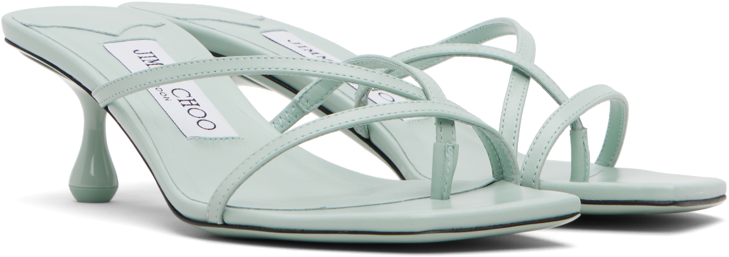 Jimmy Choo Blue Etana 50 Heeled Sandals In Blue