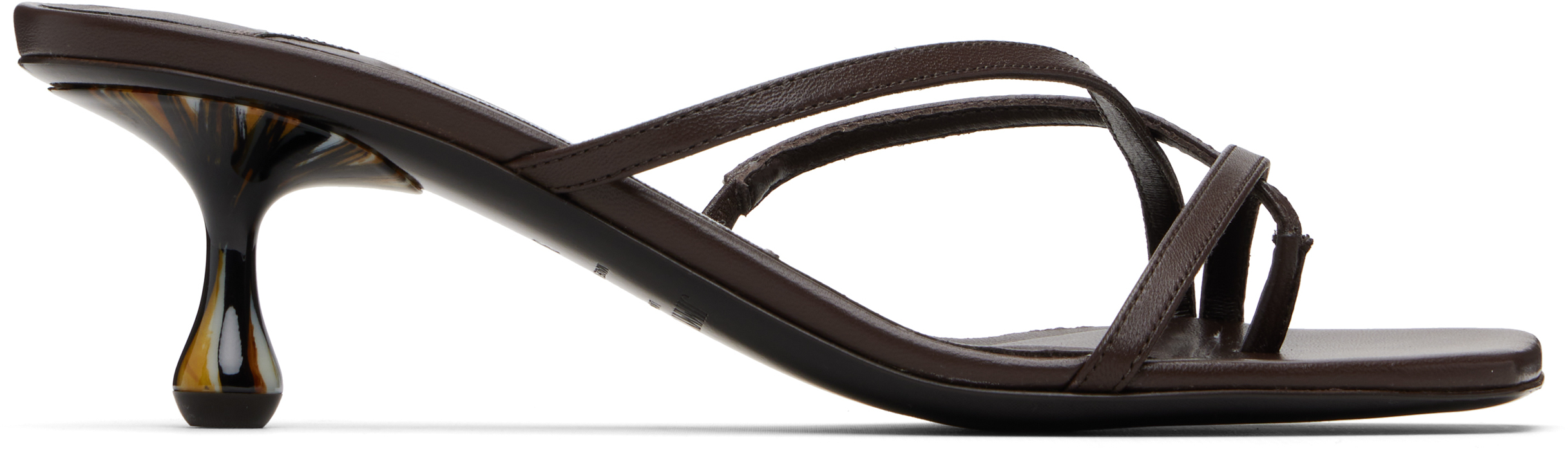 Jimmy Choo Brown Etana 50 Heeled Sandals