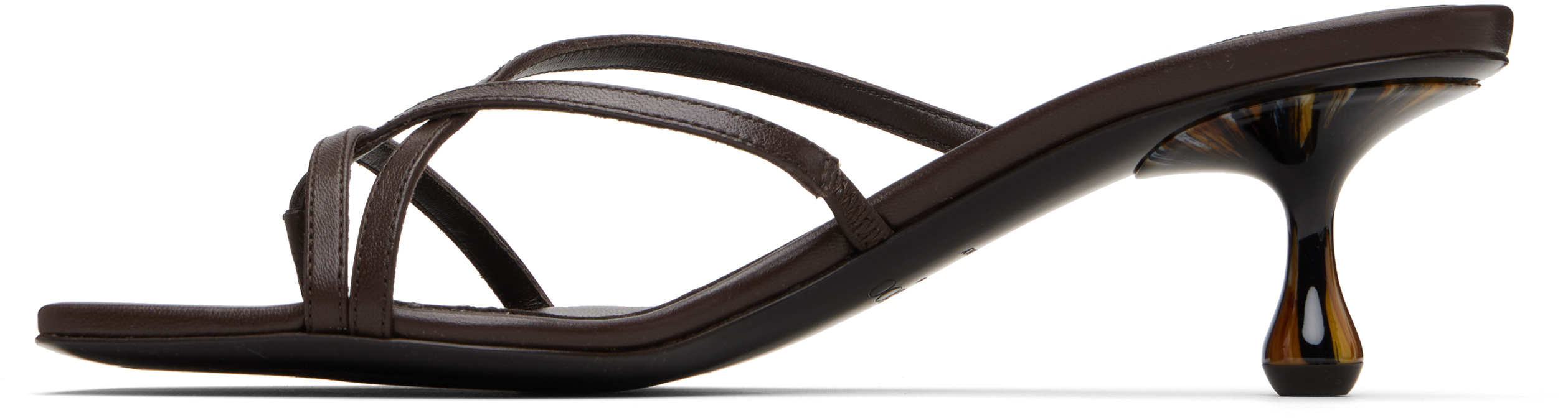 Jimmy Choo Brown Etana 50 Heeled Sandals In Brown