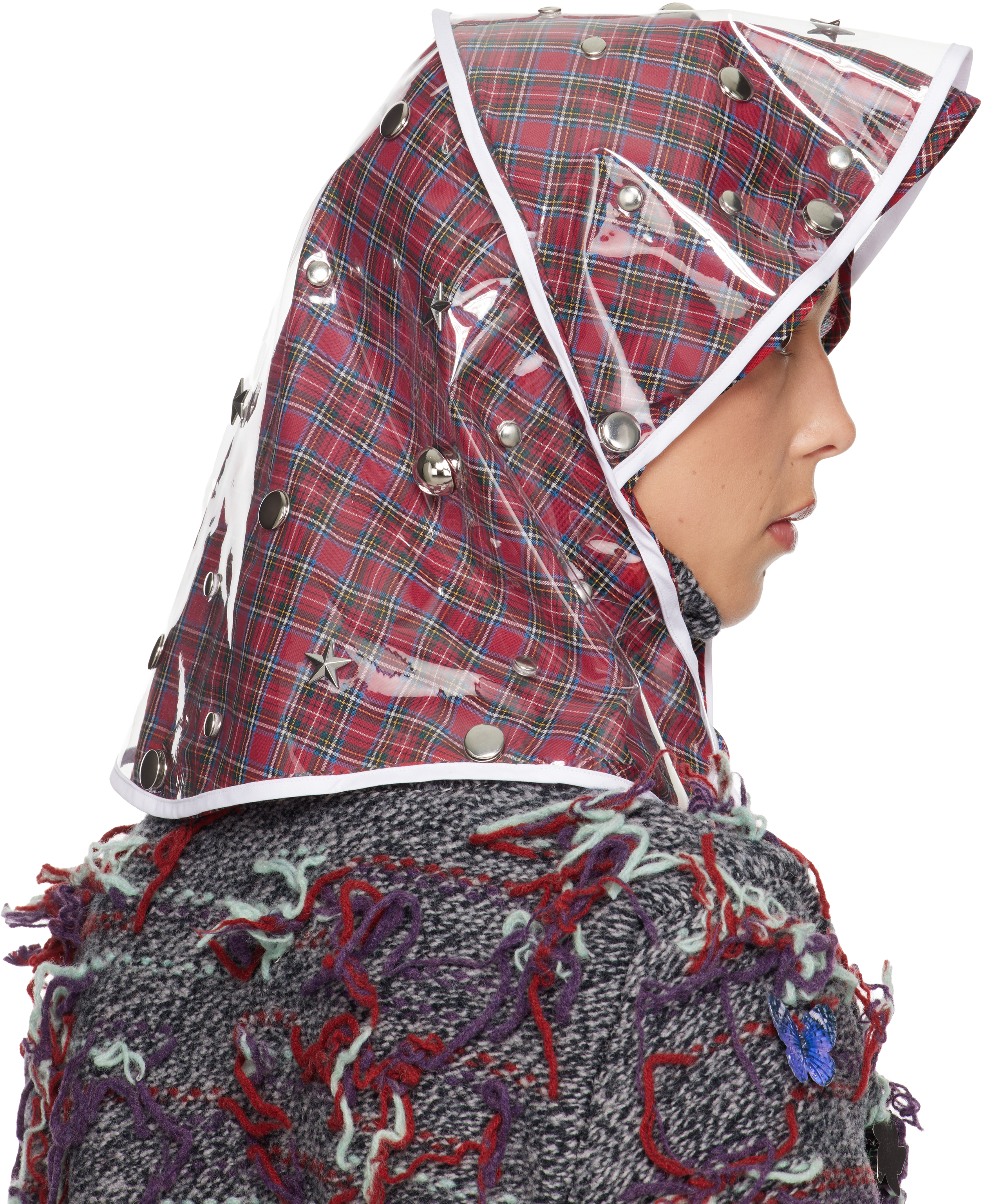 Chopova Lowena Red Rain Hat In Multi