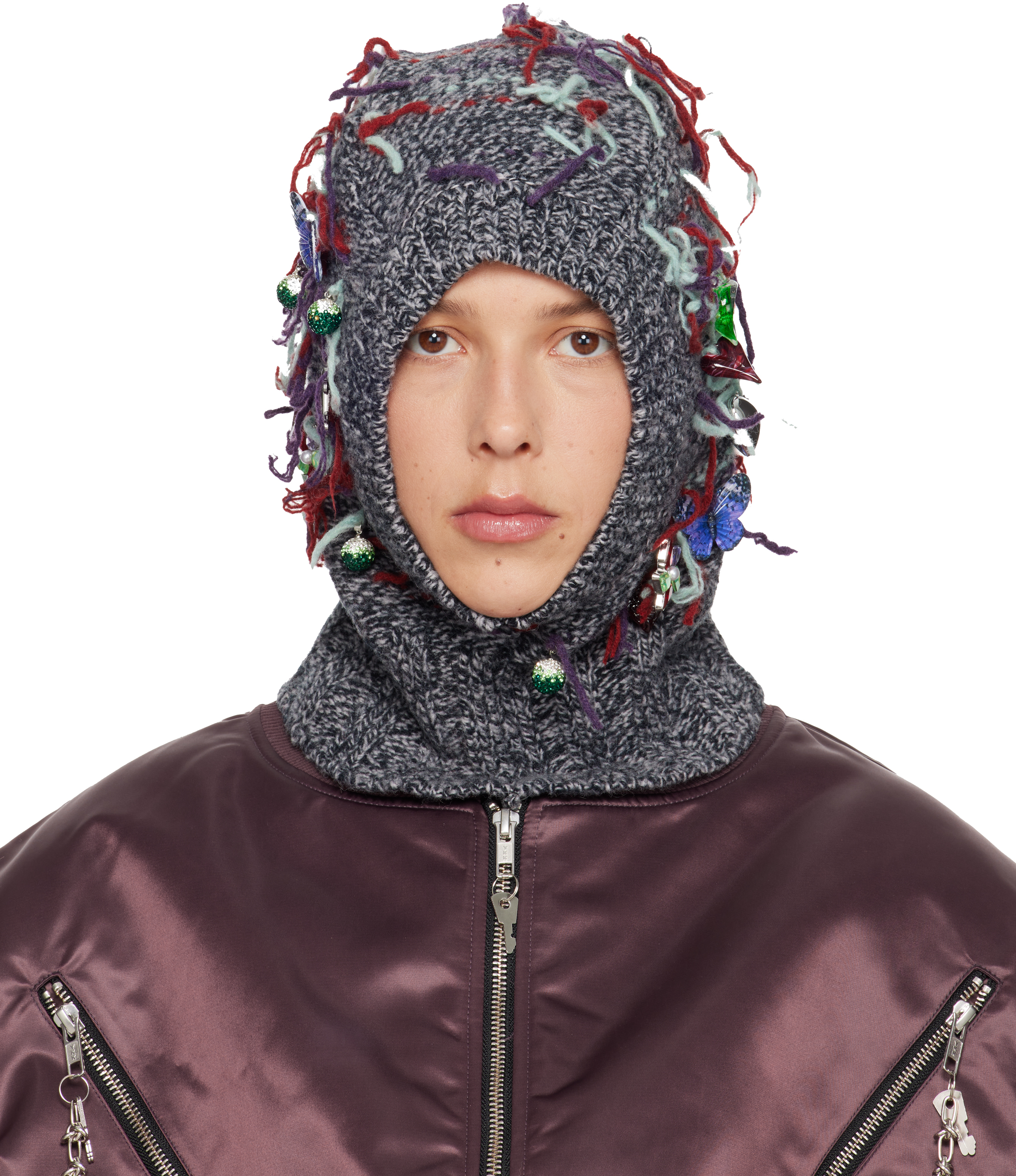 Chopova Lowena Gray Washed Up Balaclava In Gray