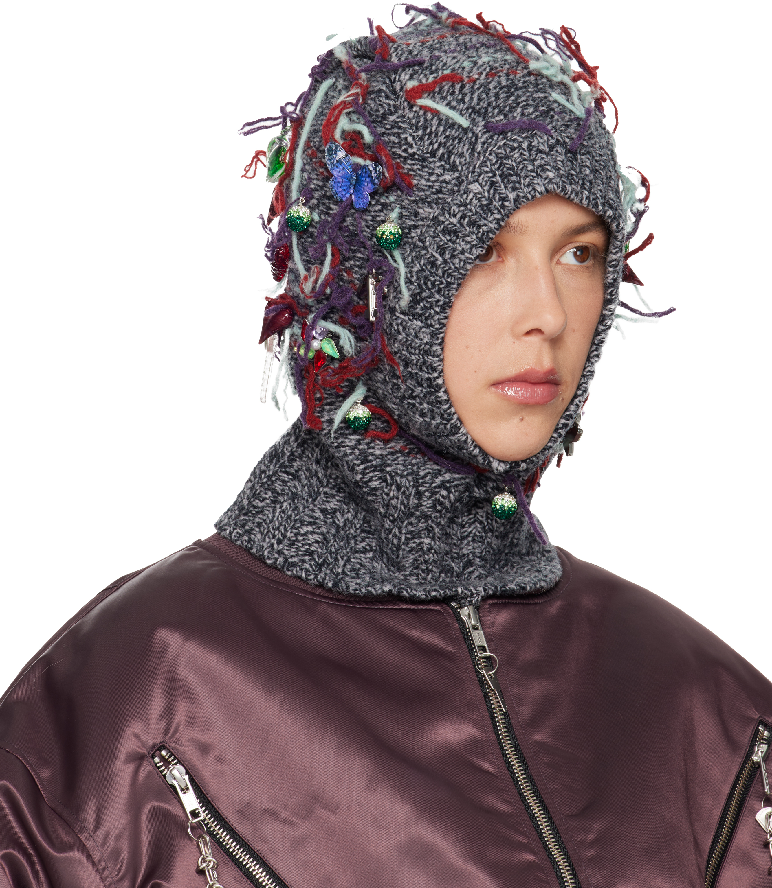 Chopova Lowena Gray Washed Up Balaclava In Gray