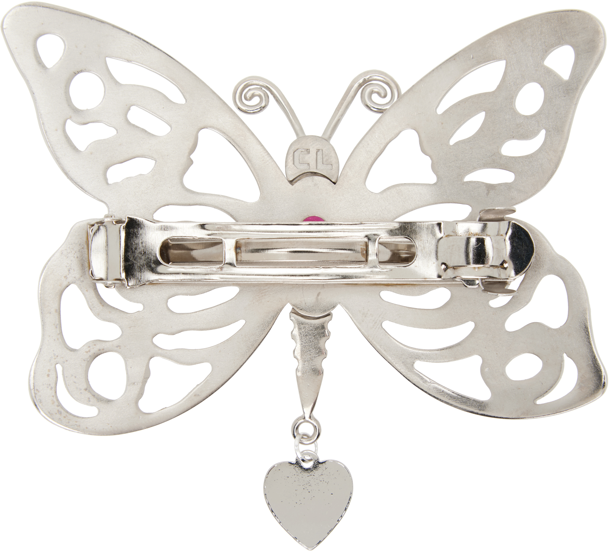 Chopova Lowena Cut Out Butterfly Hair Clip In Metallic