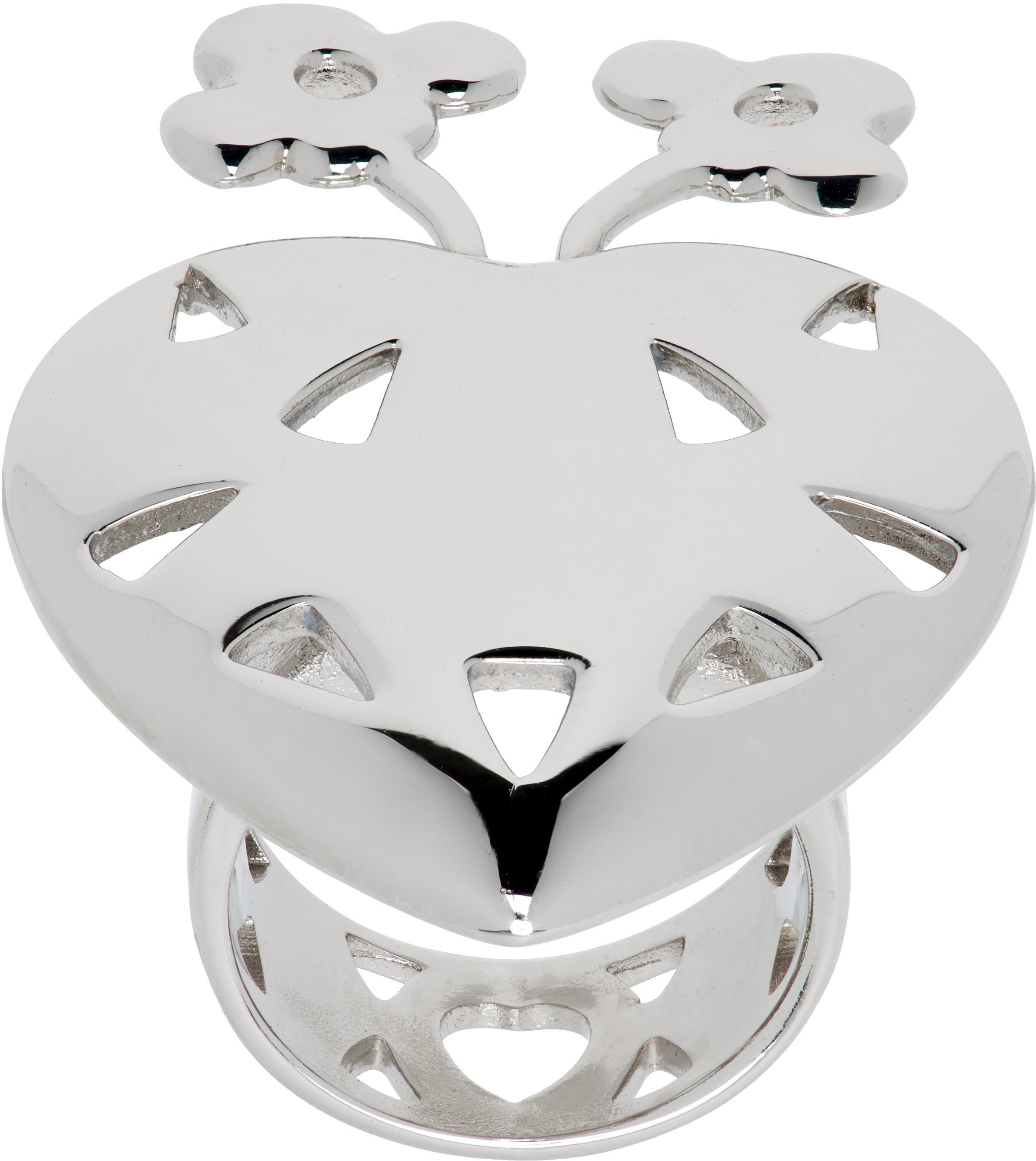 Chopova Lowena Spring Antennae Ring In Metallic