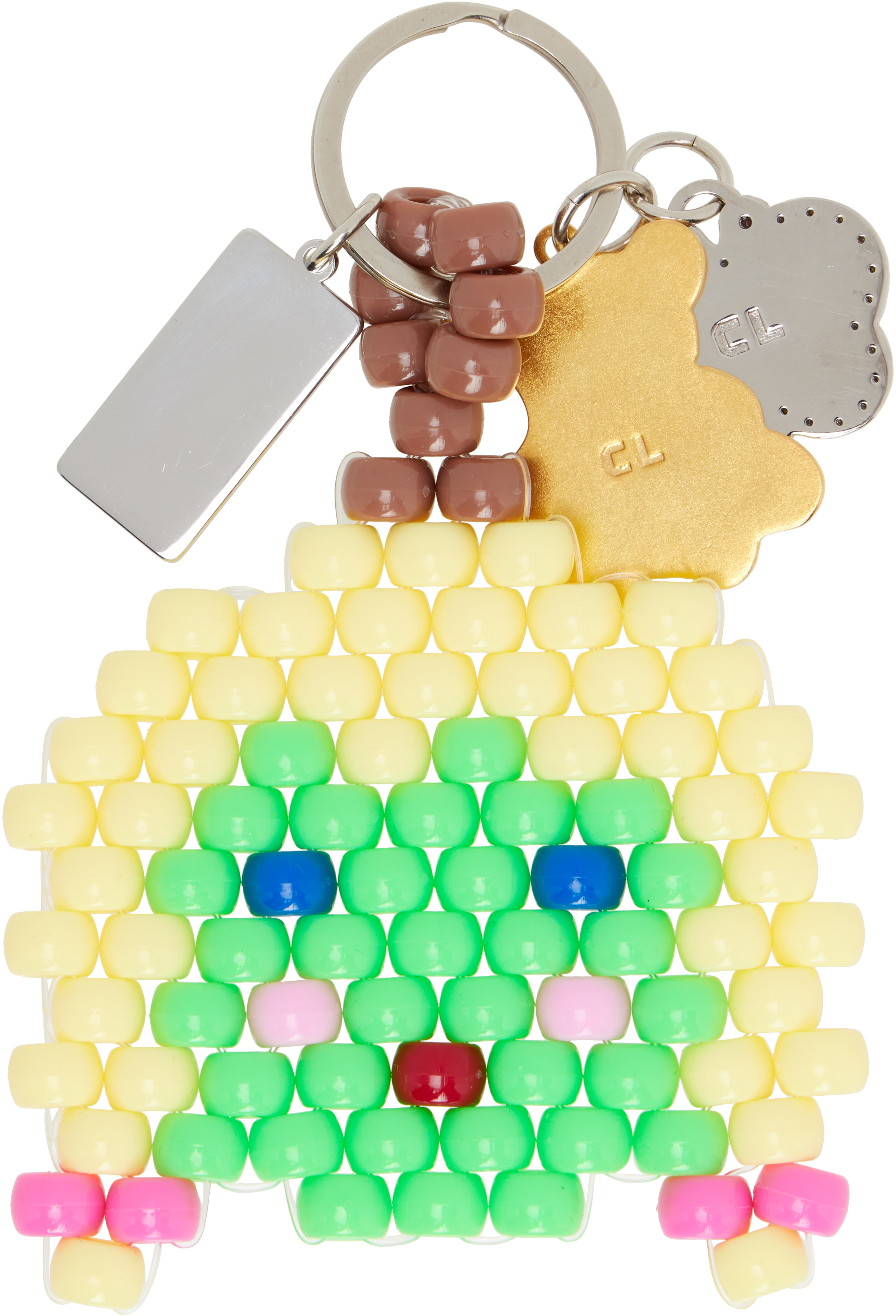 Chopova Lowena Multicolor Meg Keychain In Green