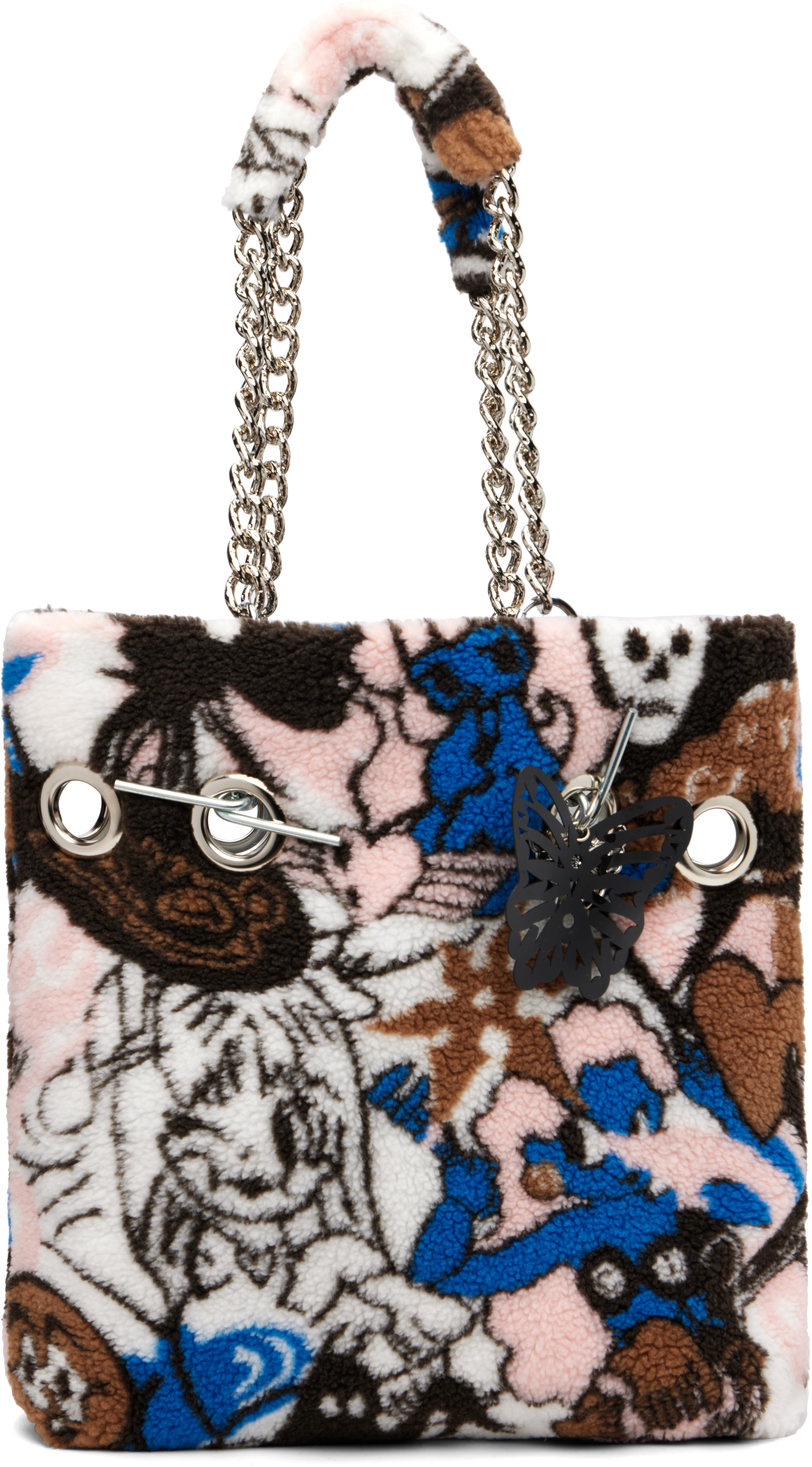 Chopova Lowena Multicolor Fleece Tote In Multi