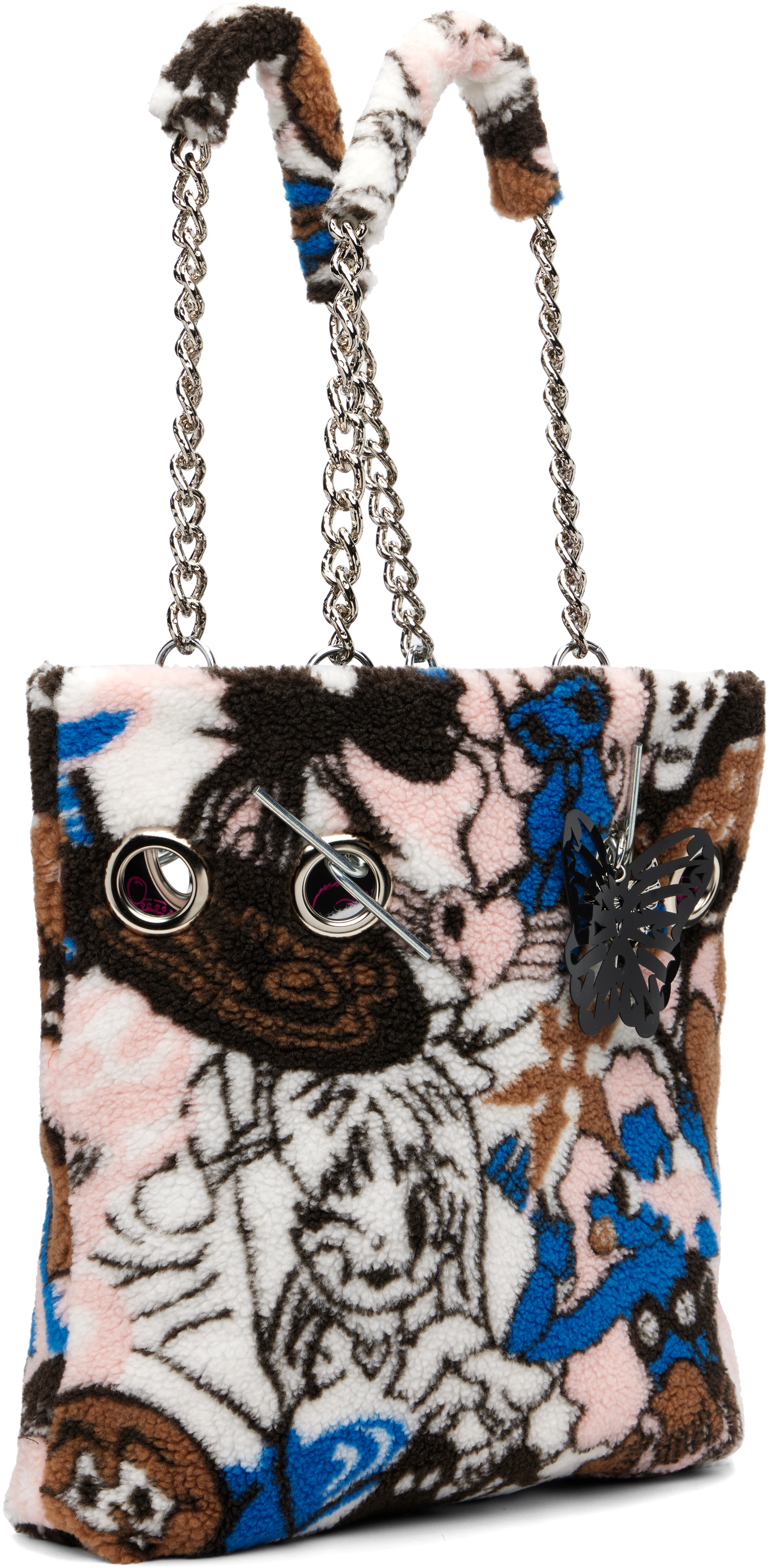 Chopova Lowena Multicolor Fleece Tote In Multi