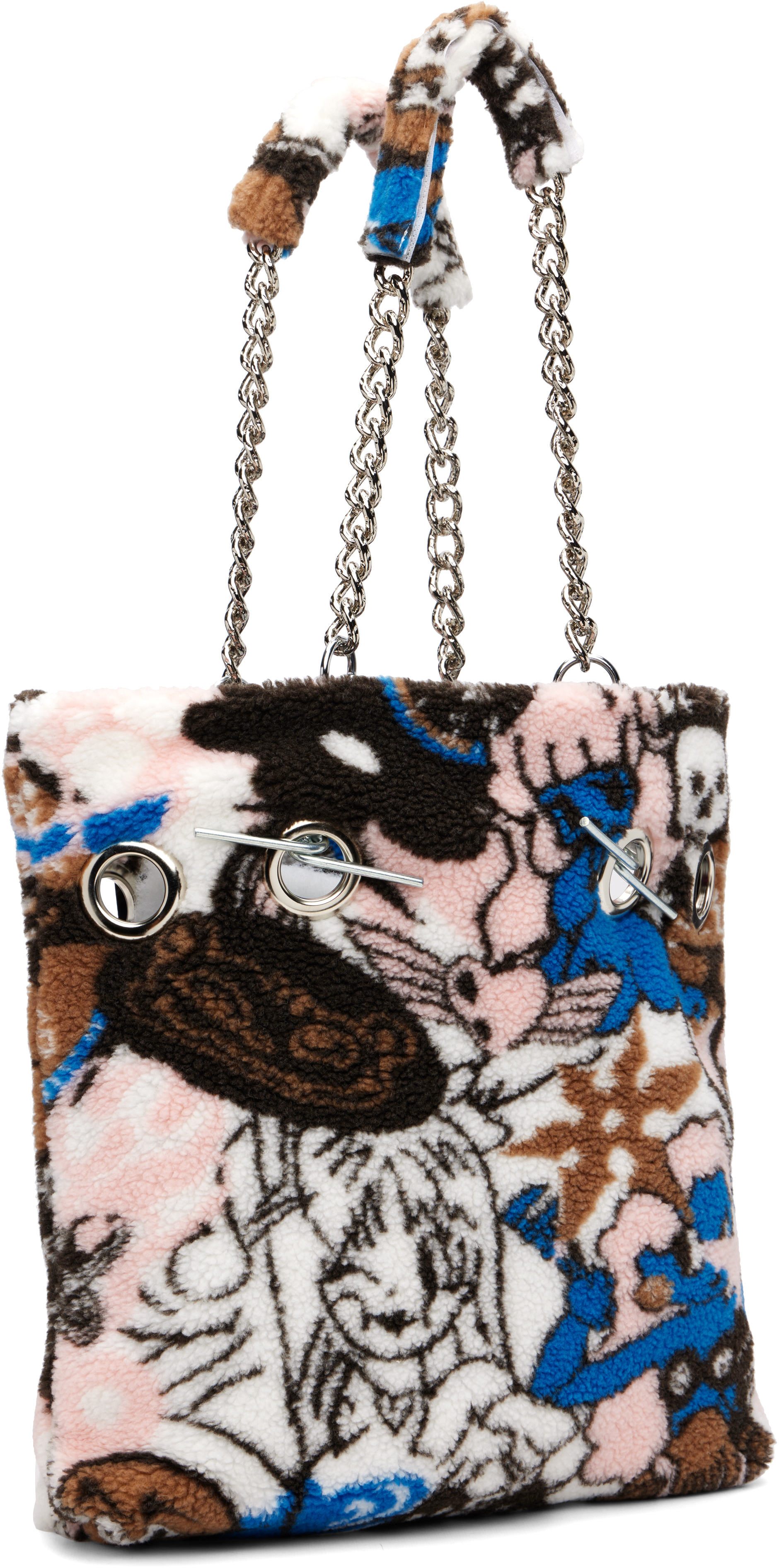 Chopova Lowena Multicolor Fleece Tote In Multi