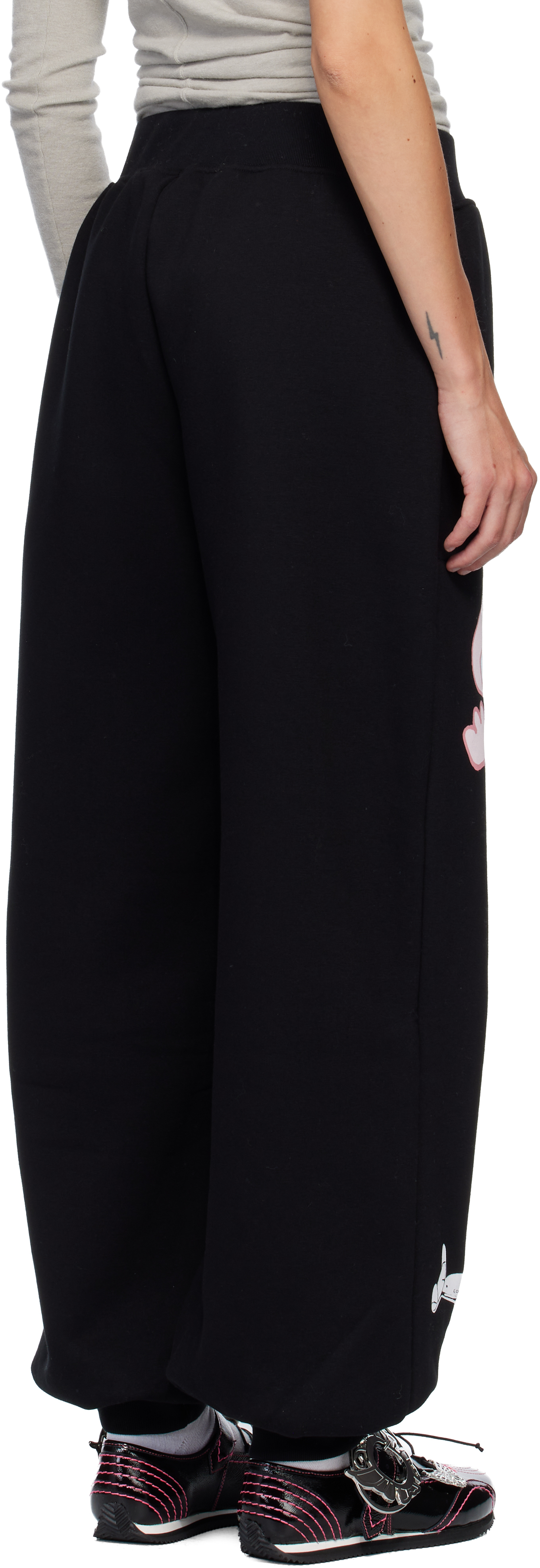 Chopova Lowena Black Flying High Sweatpants In Black