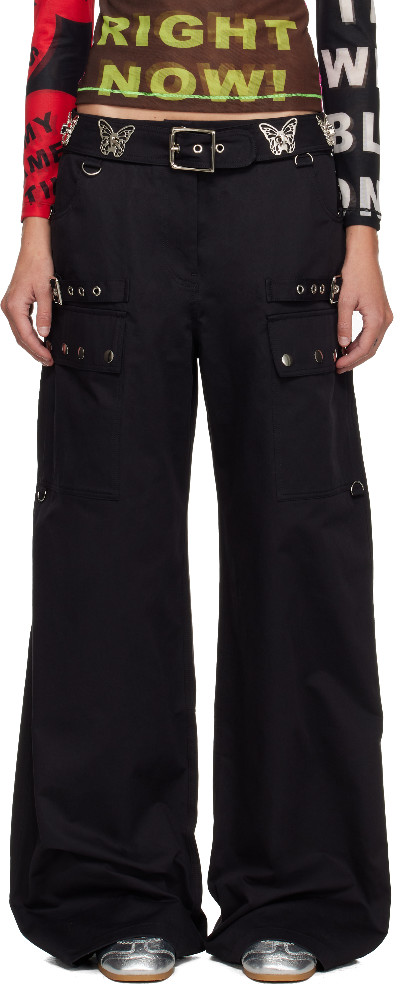 Chopova Lowena Black Thunderhull Trousers In Black