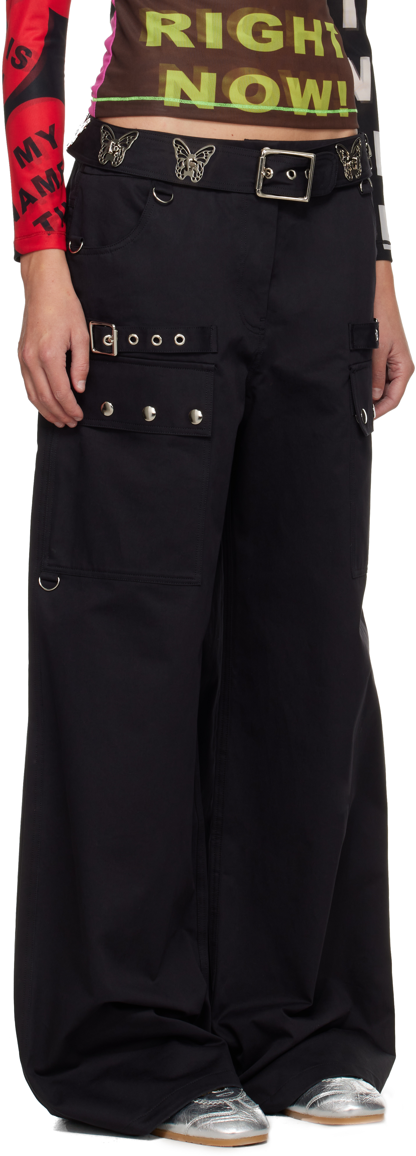 Chopova Lowena Black Thunderhull Trousers In Black