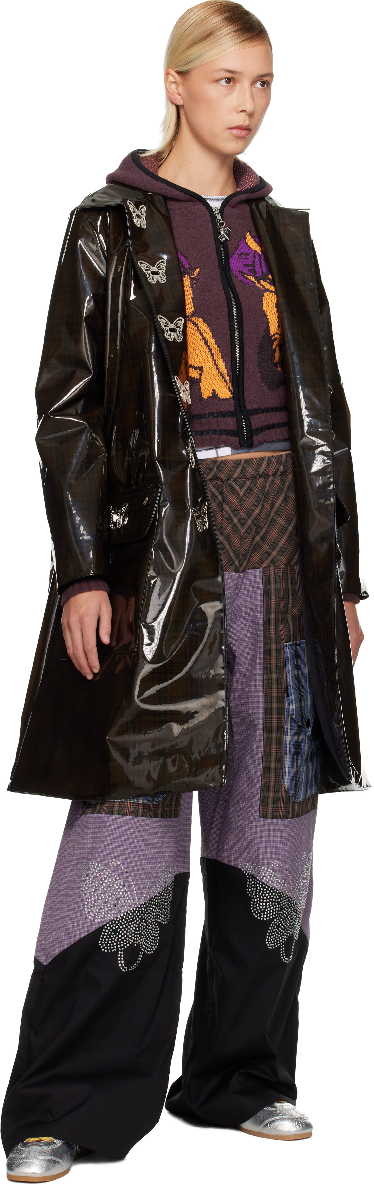 Chopova Lowena Bega Mixed Media Trousers In Multi