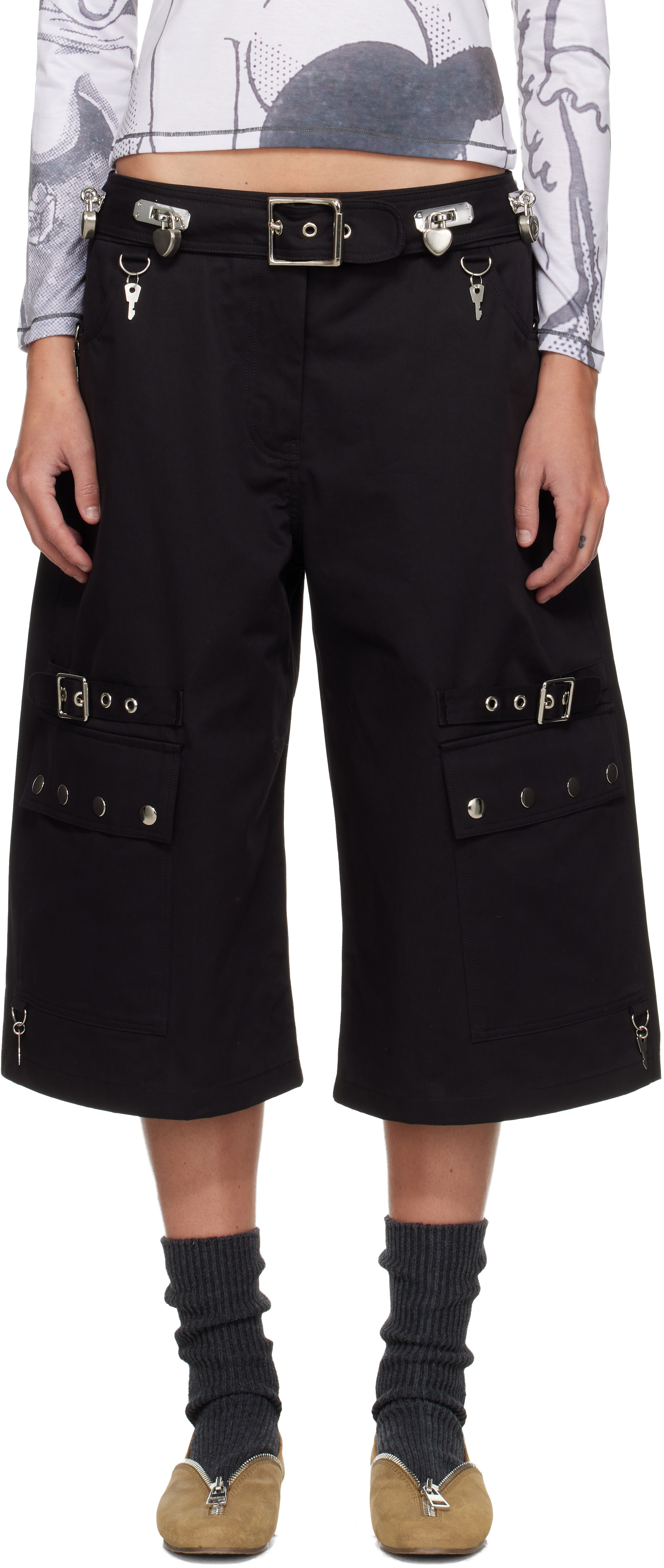 Black Thunderhull Shorts by Chopova Lowena on Sale