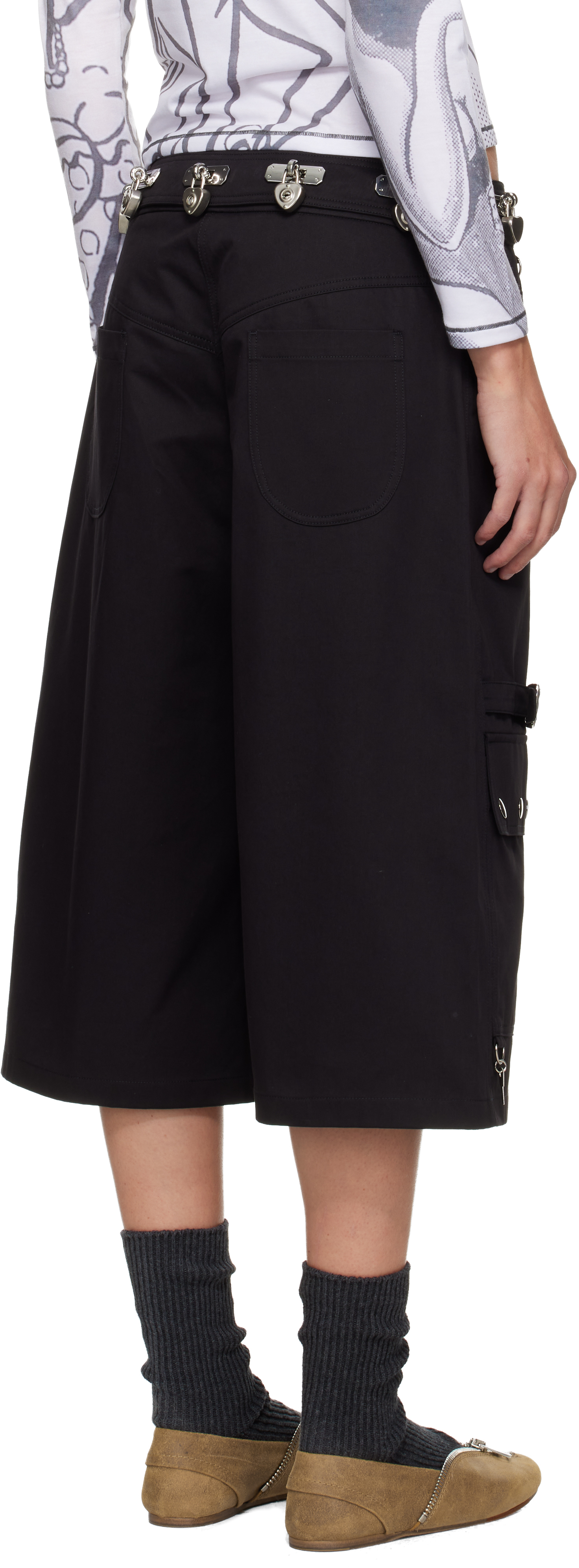 Chopova Lowena Black Thunderhull Shorts In Black