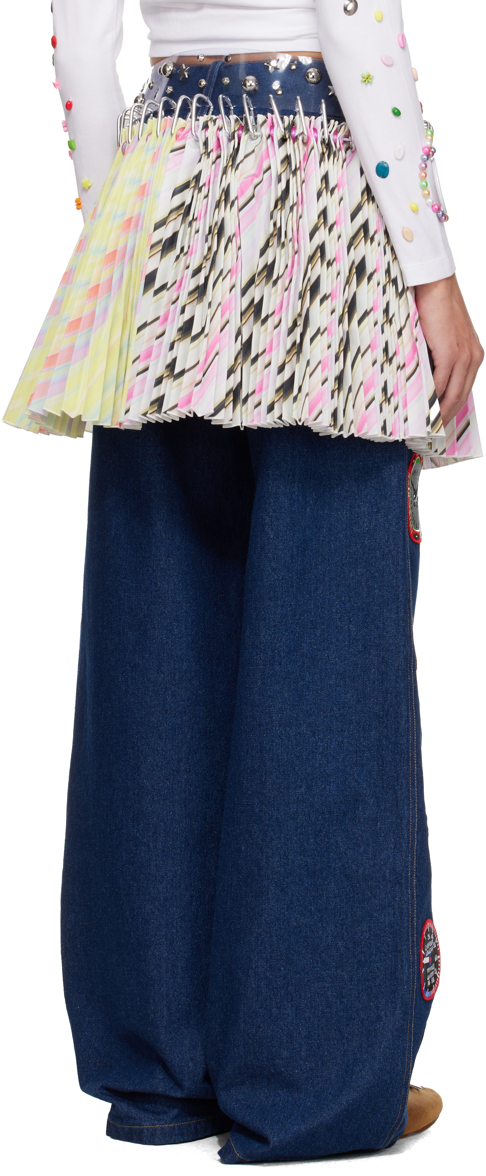 Chopova Lowena Multicolor Strobe Carabiner Miniskirt In Multi