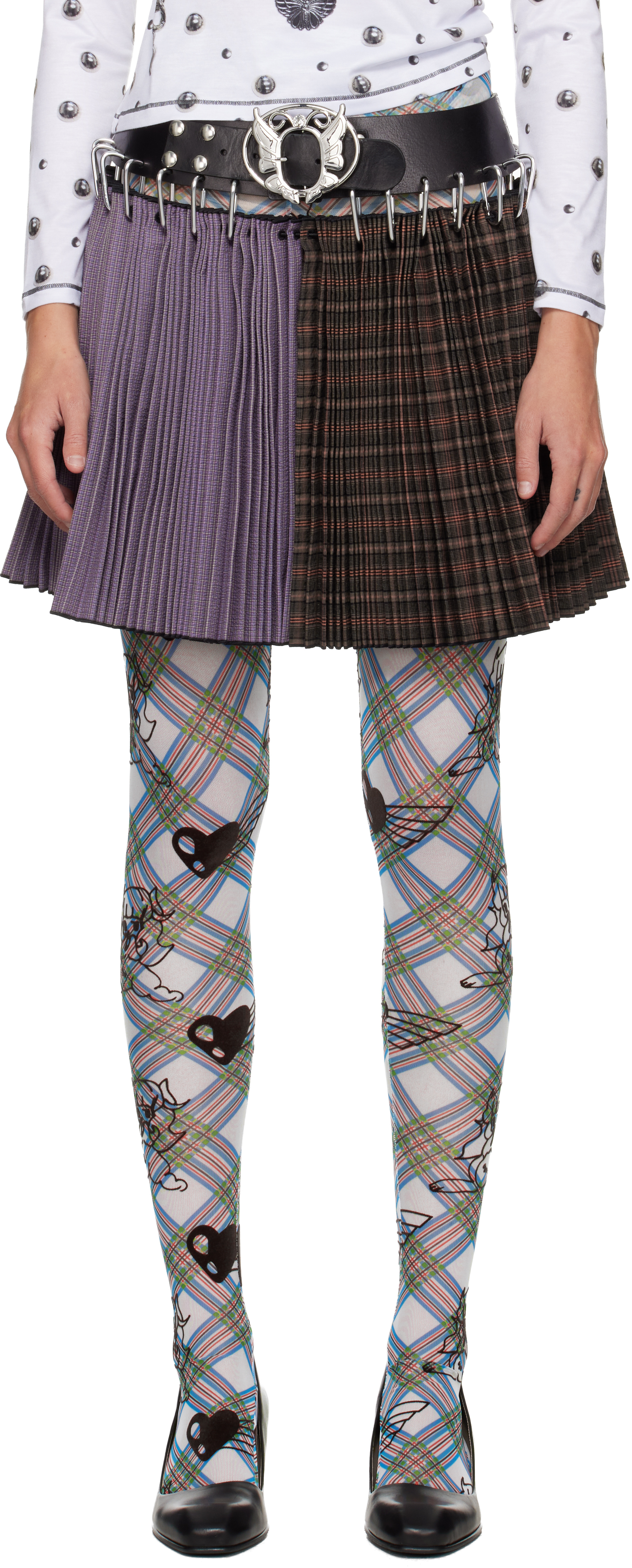 Chopova Lowena Women S Cotton Mini Carabiner Skirt Purple / Brown In Multi