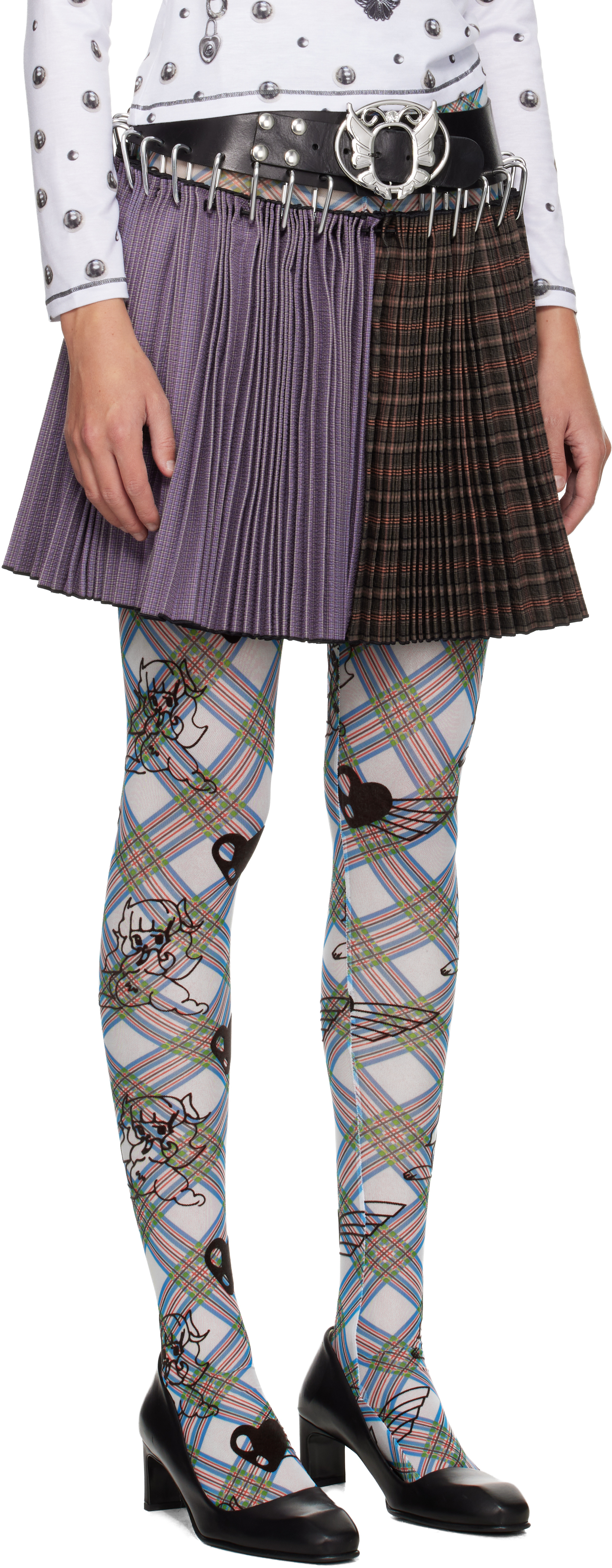 Chopova Lowena Women S Cotton Mini Carabiner Skirt Purple / Brown In Multi