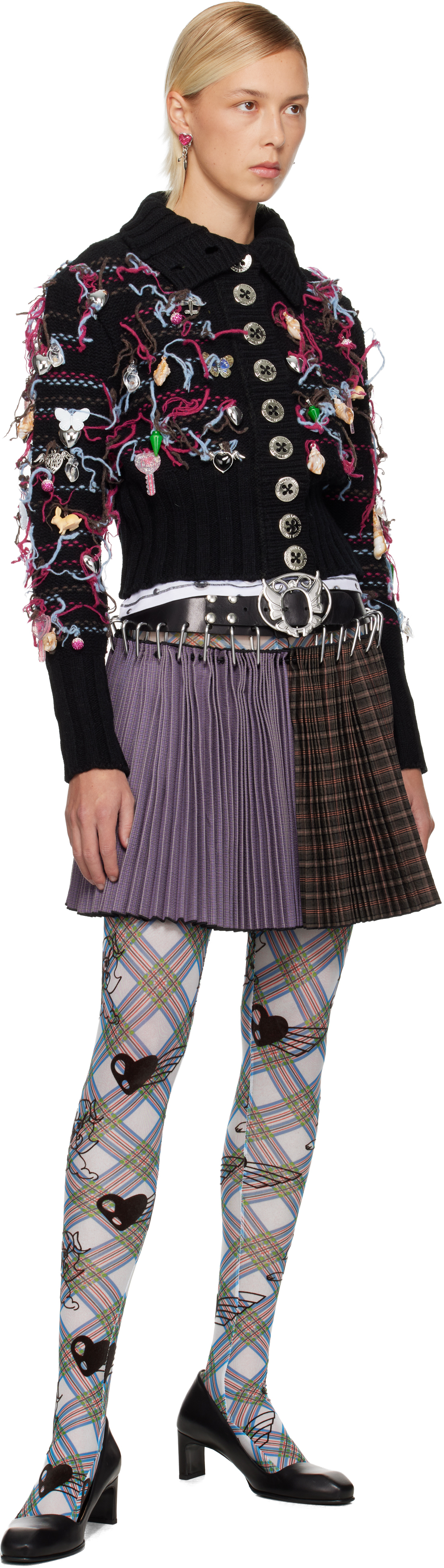 Chopova Lowena Women S Cotton Mini Carabiner Skirt Purple / Brown In Multi