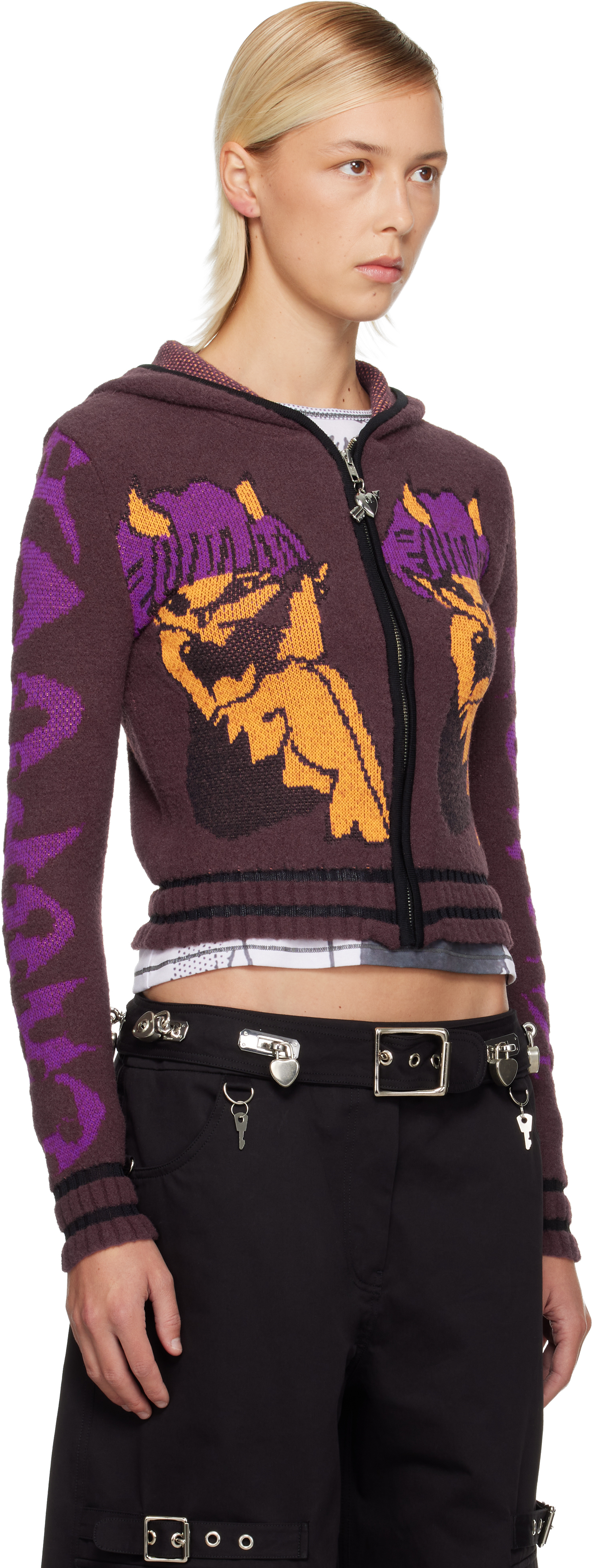 Chopova Lowena Brown Tammie Jo Hoodie In Multi