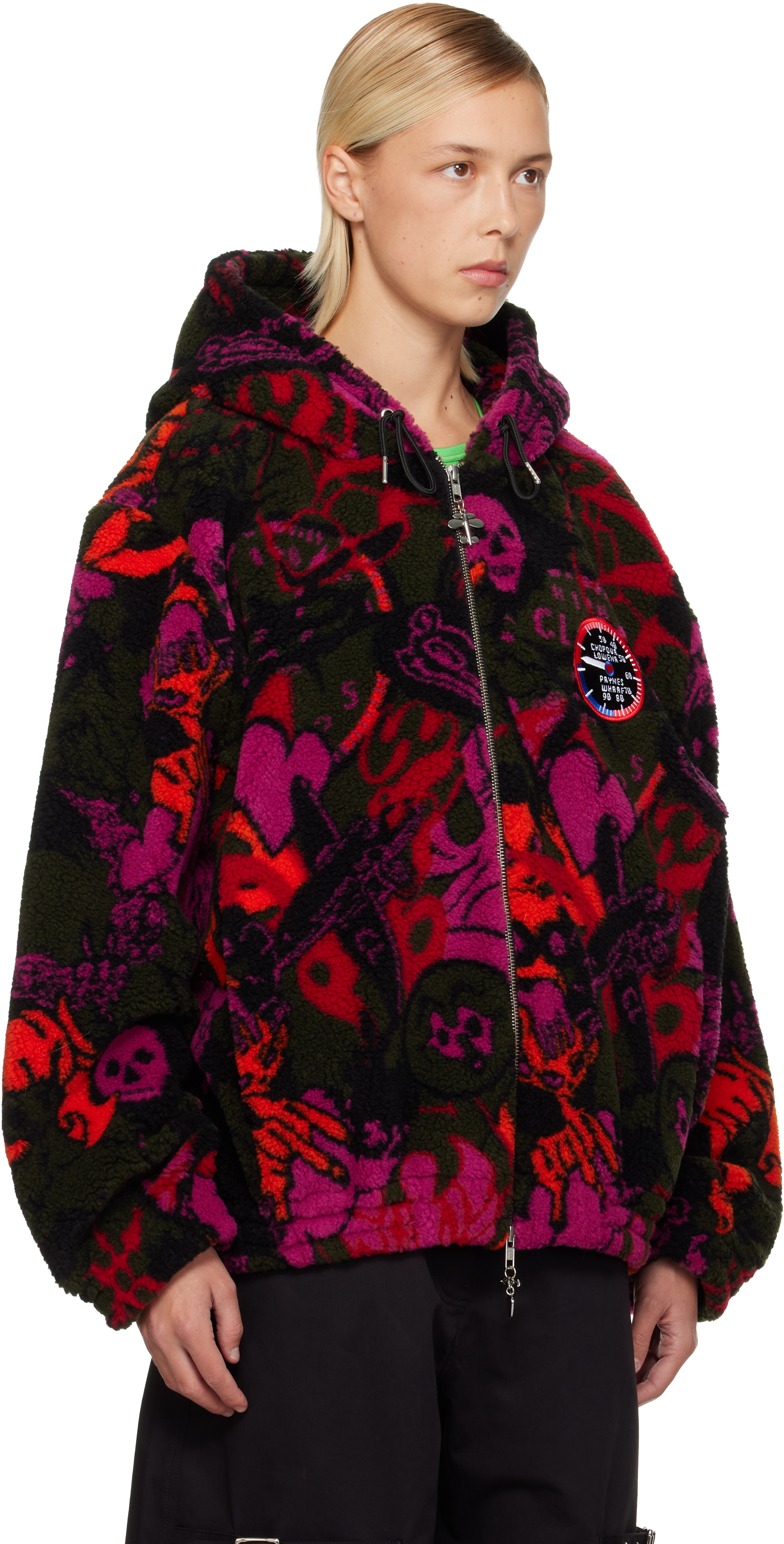 Chopova Lowena Multicolor Engine Party Oversized Fleece Hoodie In Multi