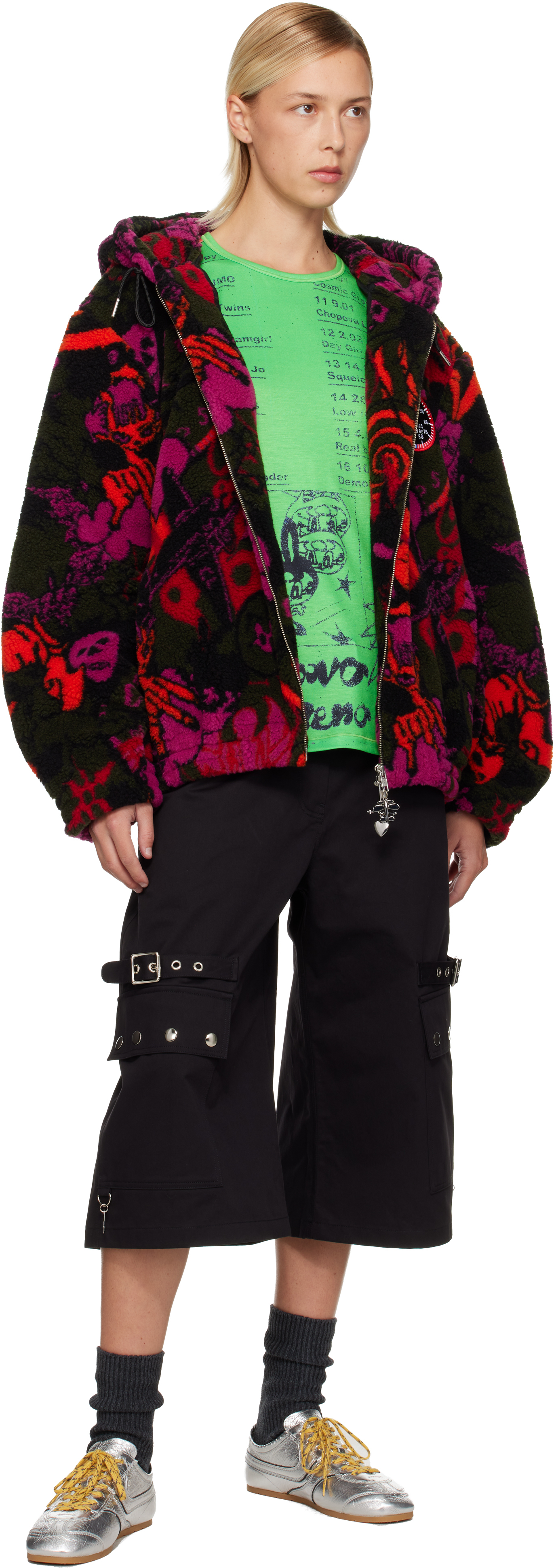 Chopova Lowena Multicolor Engine Party Oversized Fleece Hoodie In Multi