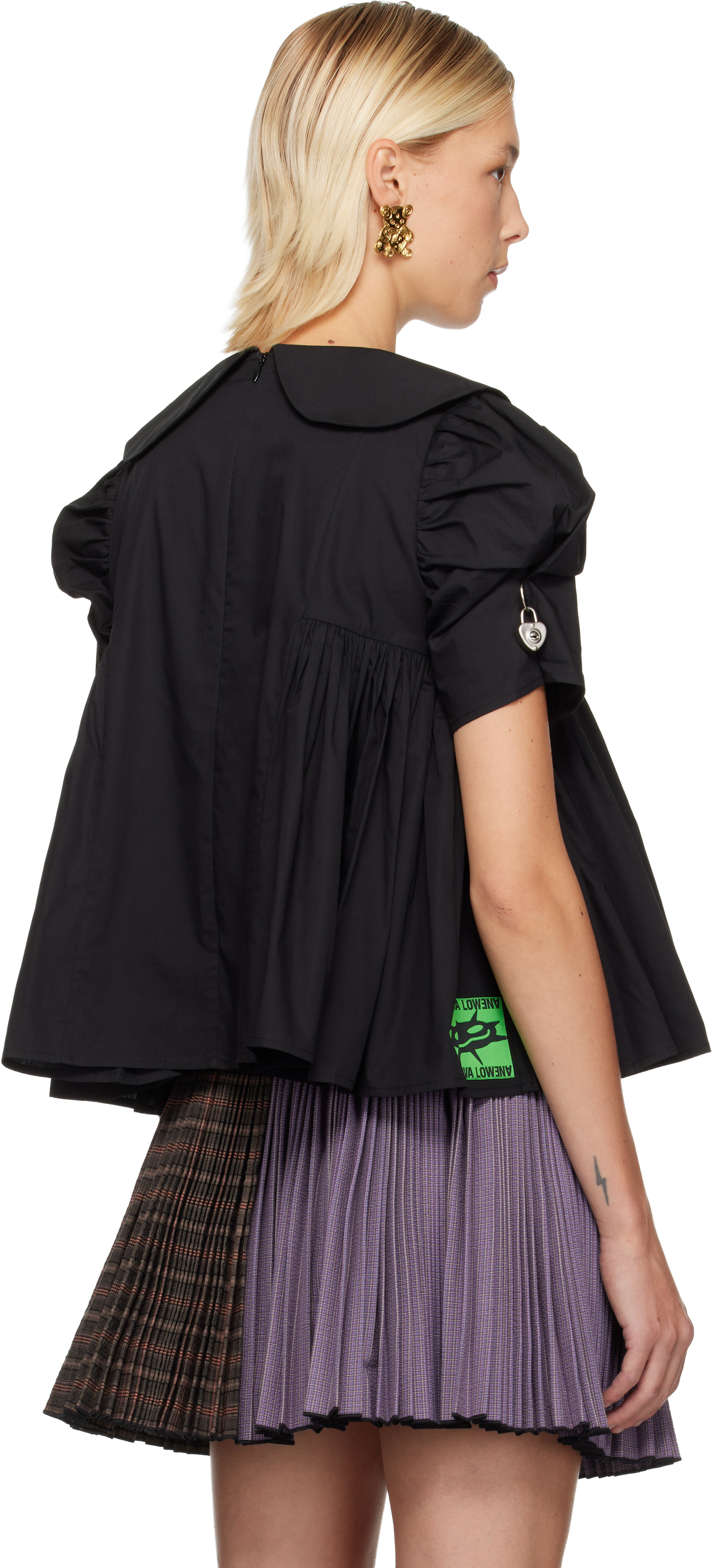 Chopova Lowena Black Alibi Blouse In Multi