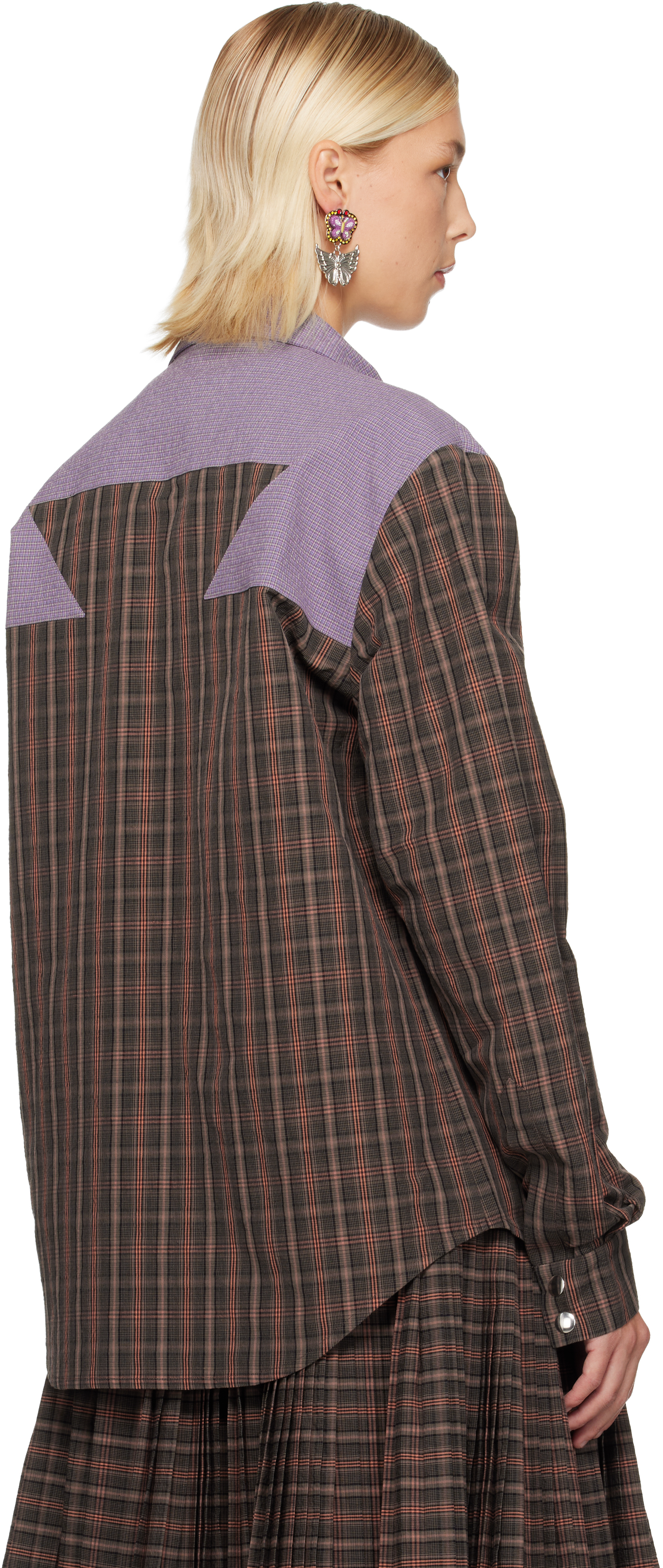 Chopova Lowena Brown & Purple Vega Shirt In Multi