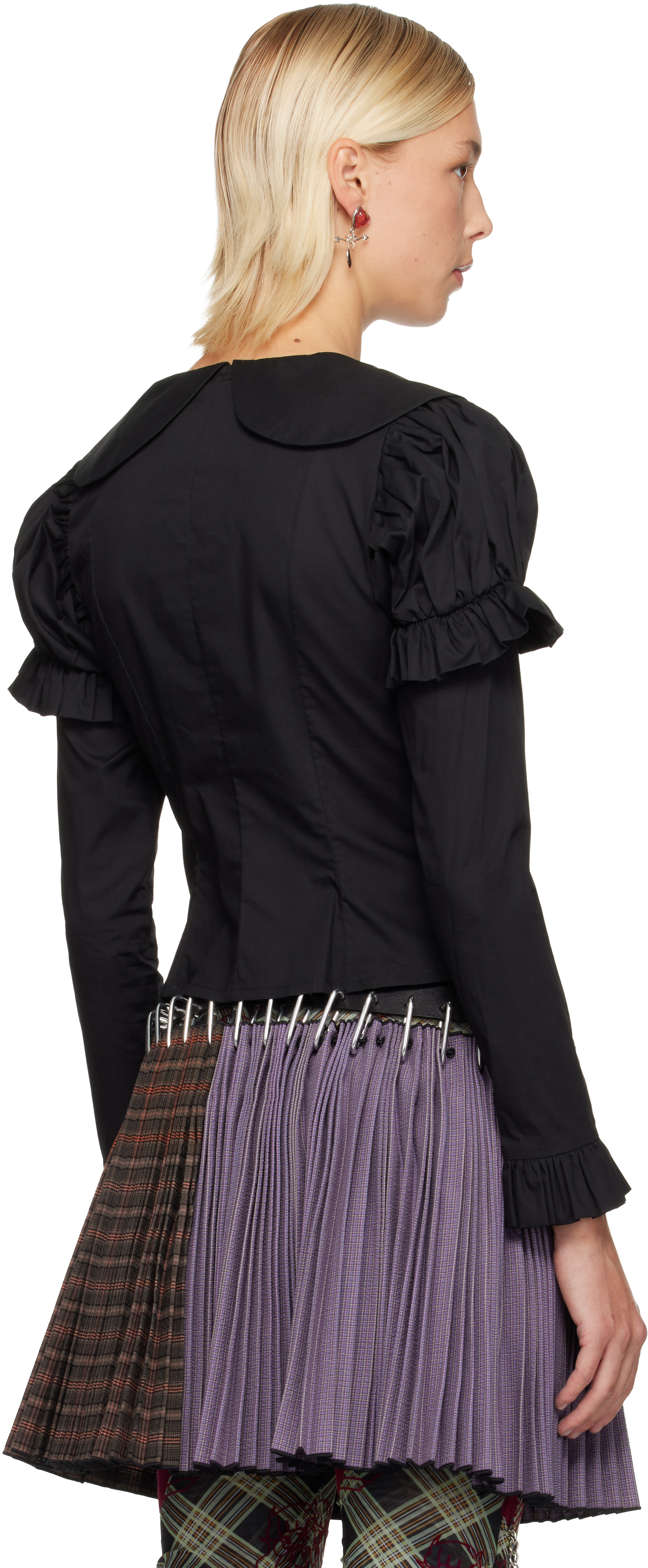 Chopova Lowena Black Butterfly Blouse In Black