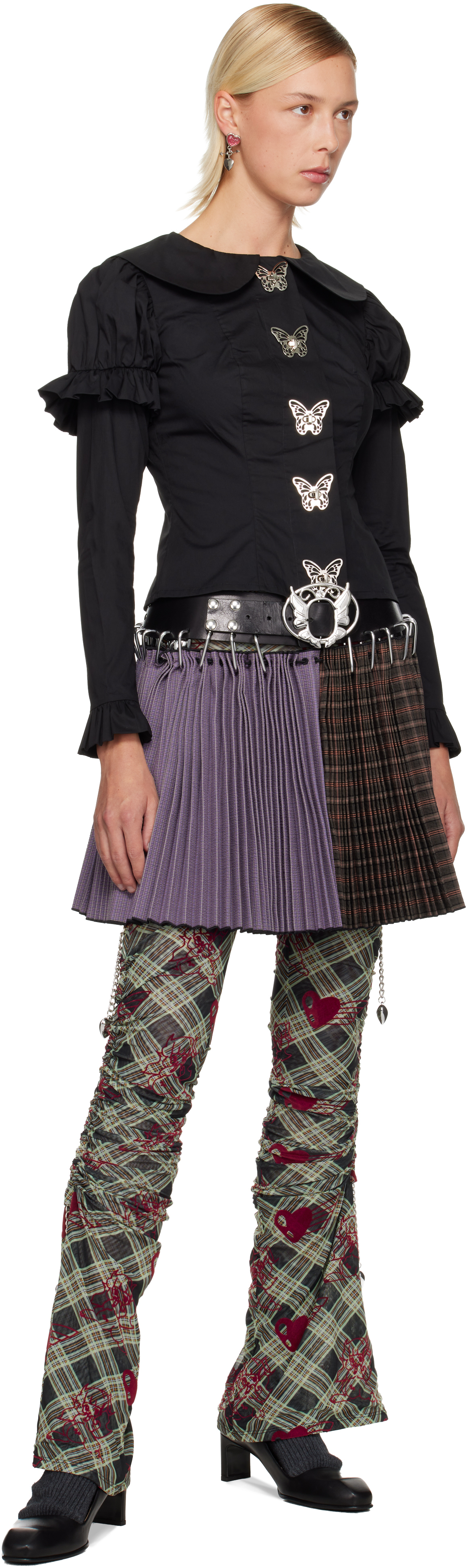 Chopova Lowena Black Butterfly Blouse In Black