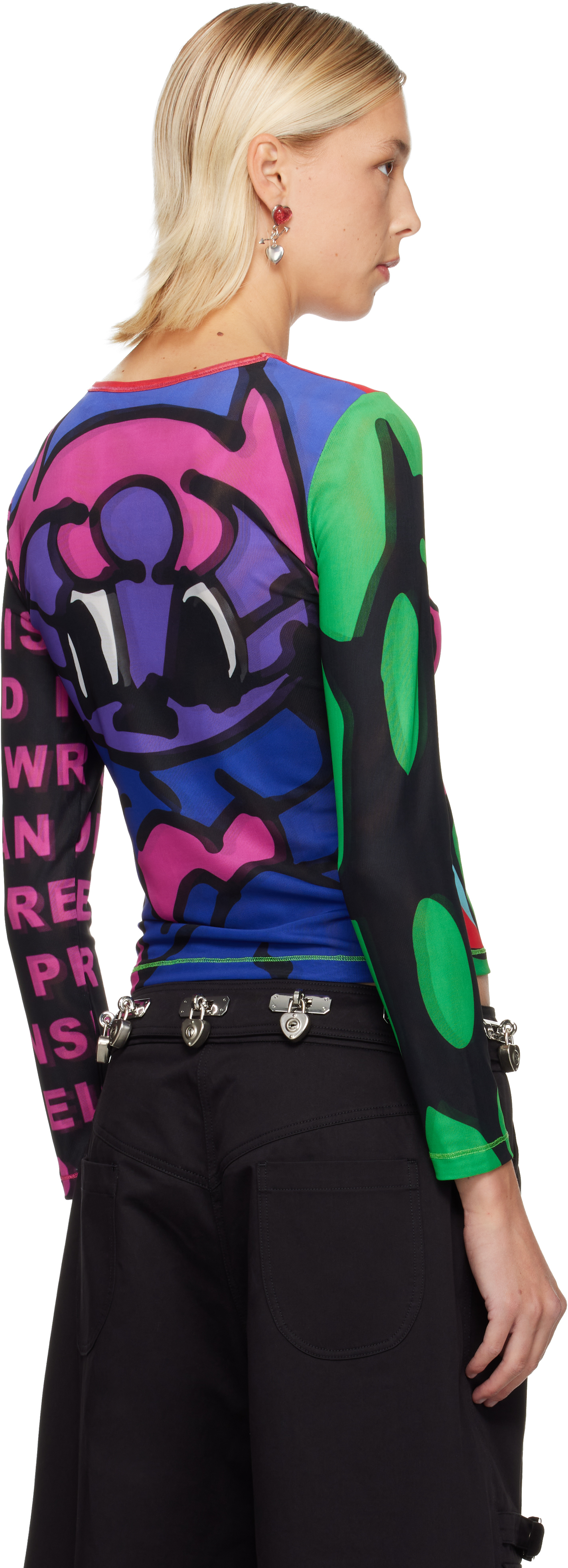 Chopova Lowena Multicolor Tiny Mesh Ls T-shirt In Multi